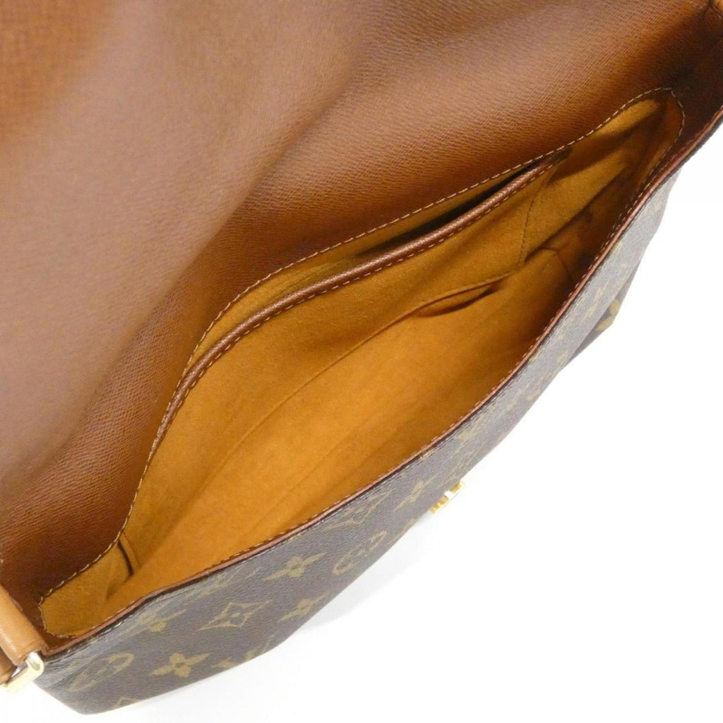 Louis Vuitton Marron Coated Canvas Shoulder Bag (Pre-Owned)