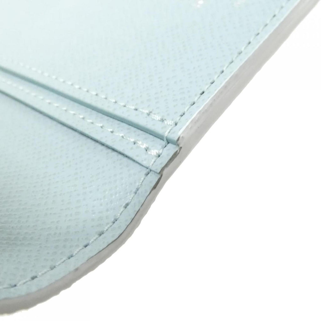Louis Vuitton Light Blue Coated Canvas Long Wallet (Bi-Fold) (Pre-Owned)