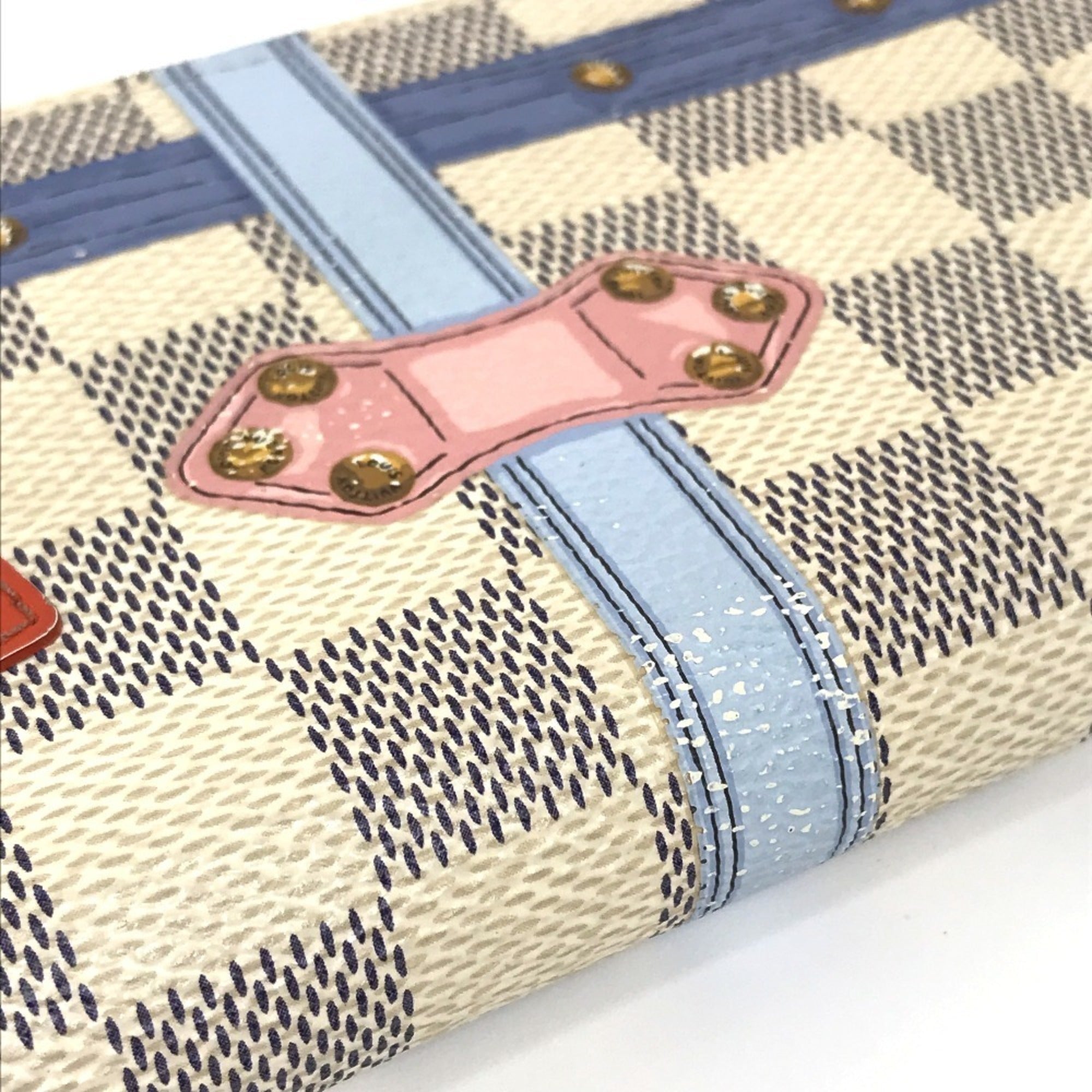 Louis Vuitton Damier Damier Azur White Damier Azur Long Wallet (Bi-Fold) (Pre-Owned)