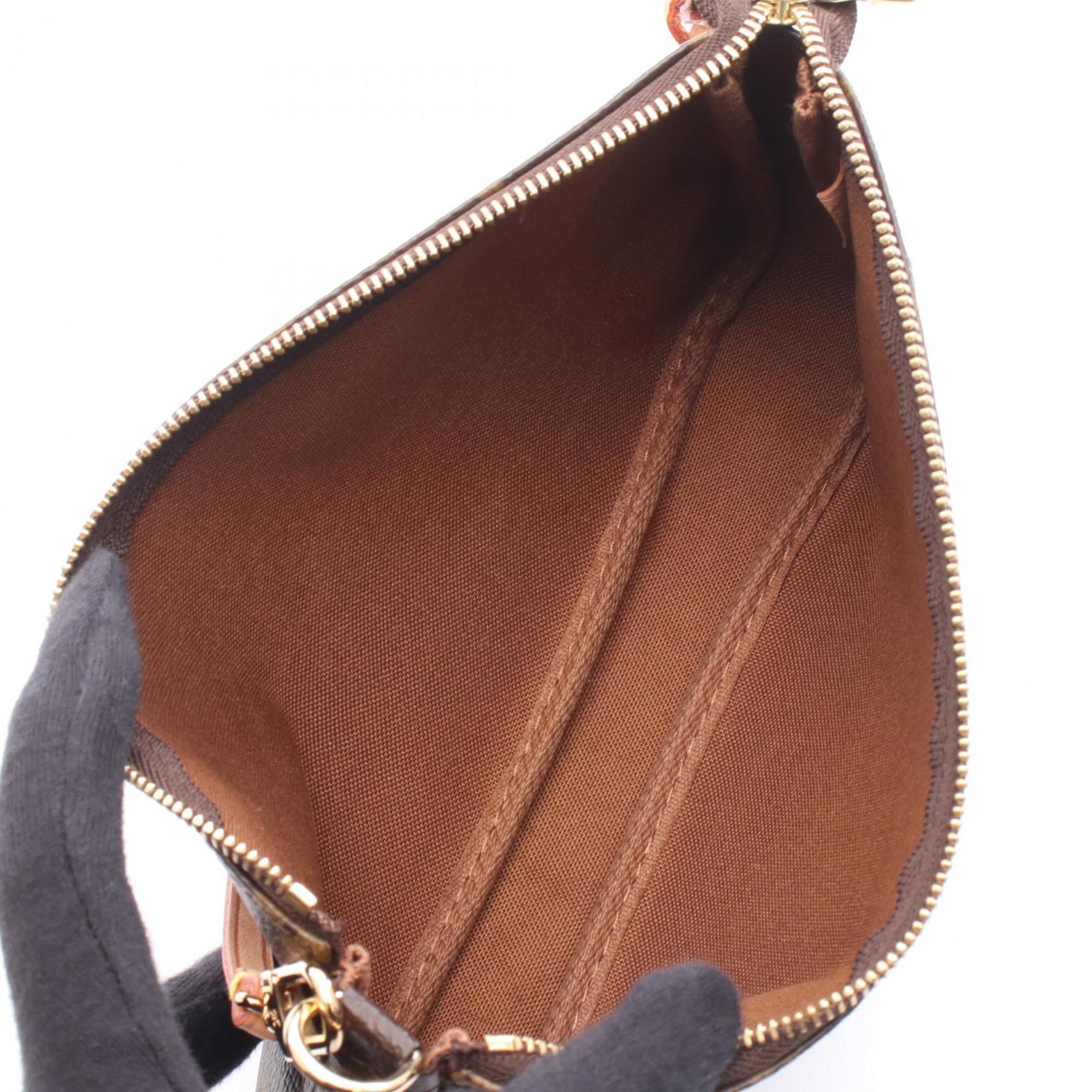 Louis Vuitton Brown Monogram Coated Canvas Leather Handbag (Pre-Owned)