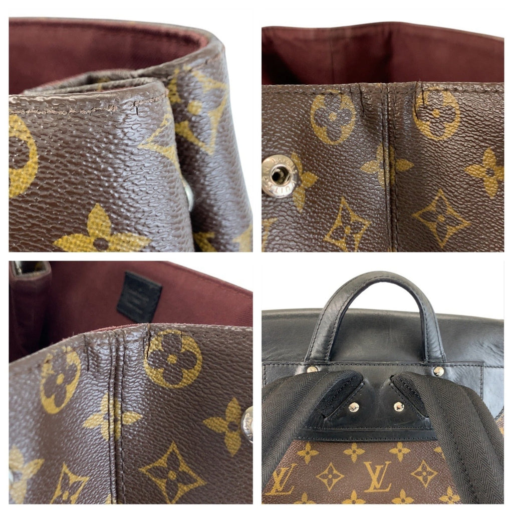 Louis Vuitton Black Brown Monogram Macassar Monogram Backpack (Pre-Owned)