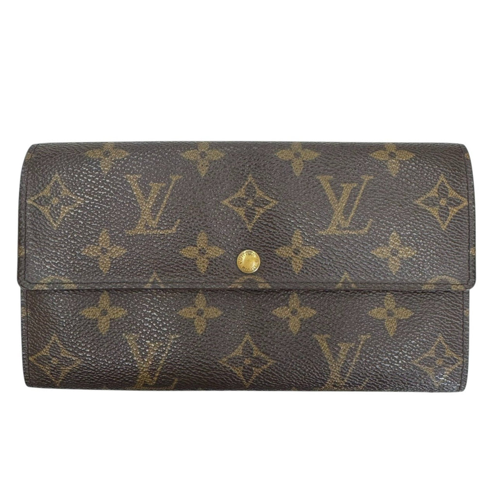 Louis Vuitton Brown Monogram Long Wallet (Bi-Fold) (Pre-Owned)