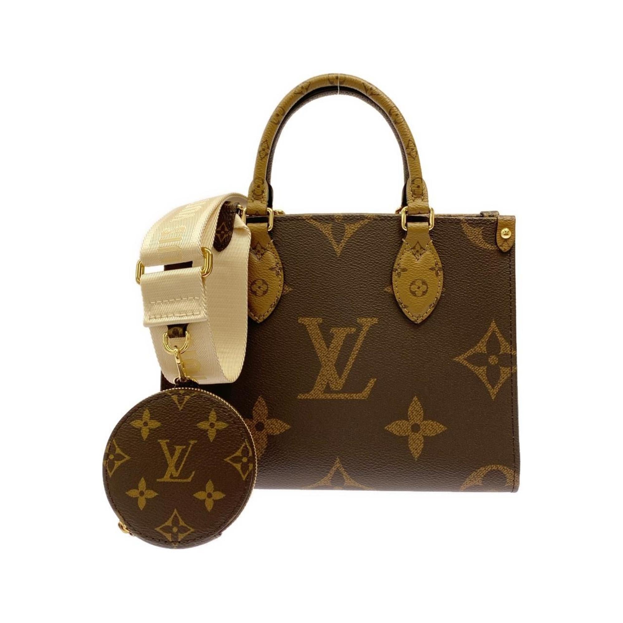 Louis Vuitton Marron Coated Canvas Handbag Pouch (Pre-Owned)