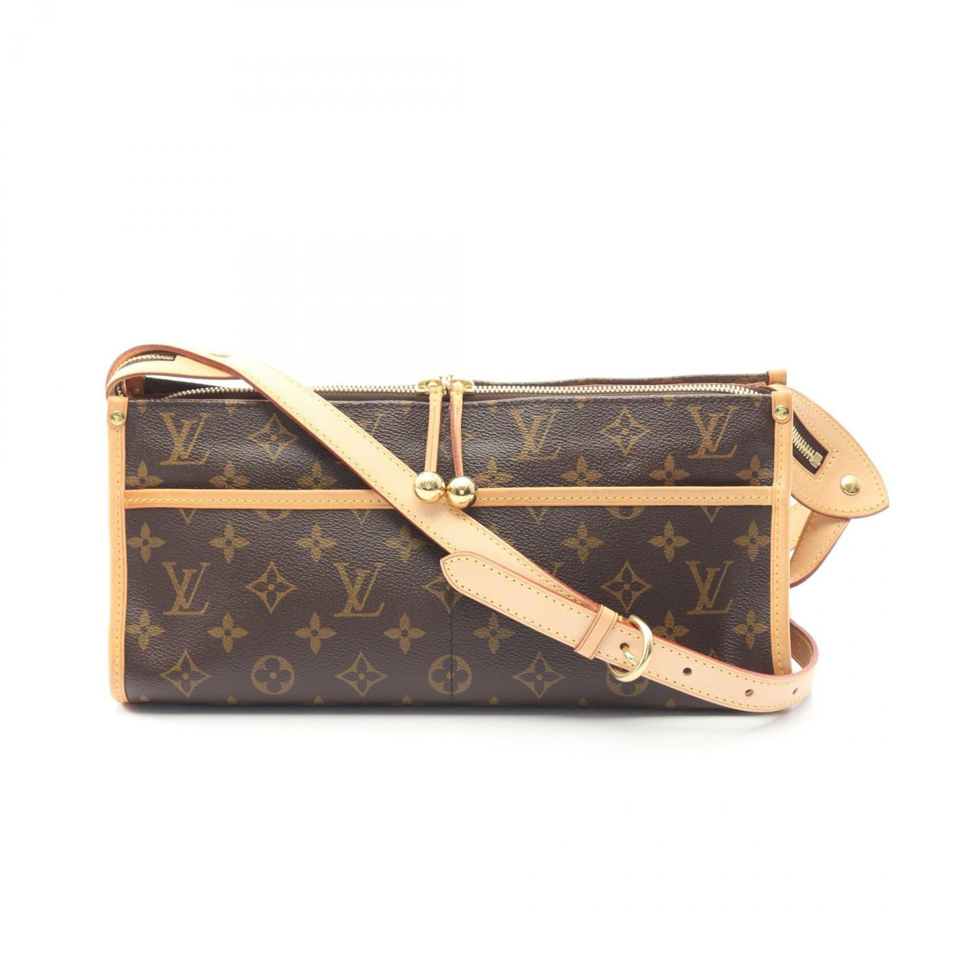 Louis Vuitton Brown Pvc Monogram Coated Canvas Leather Shoulder Bag (Pre-Owned)