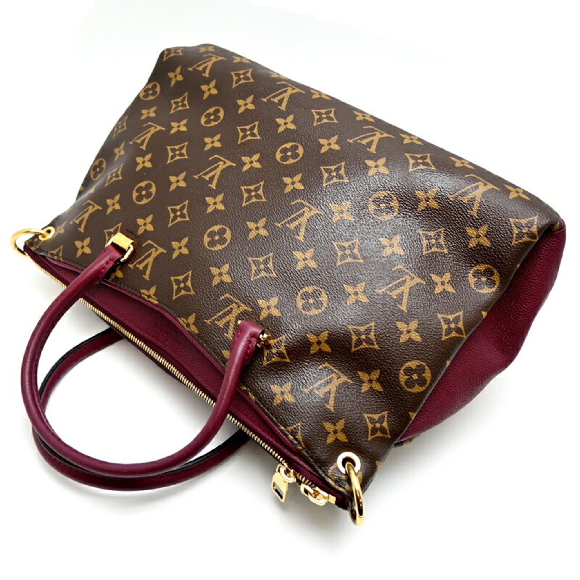 Louis Vuitton Monogram Brown Galle Monogram Purple Monogram Handbag (Pre-Owned)