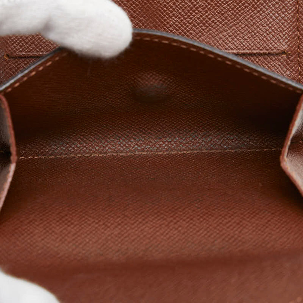 Louis Vuitton Monogram Brown Pvc Leather Wallet (Tri-Fold) (Pre-Owned)