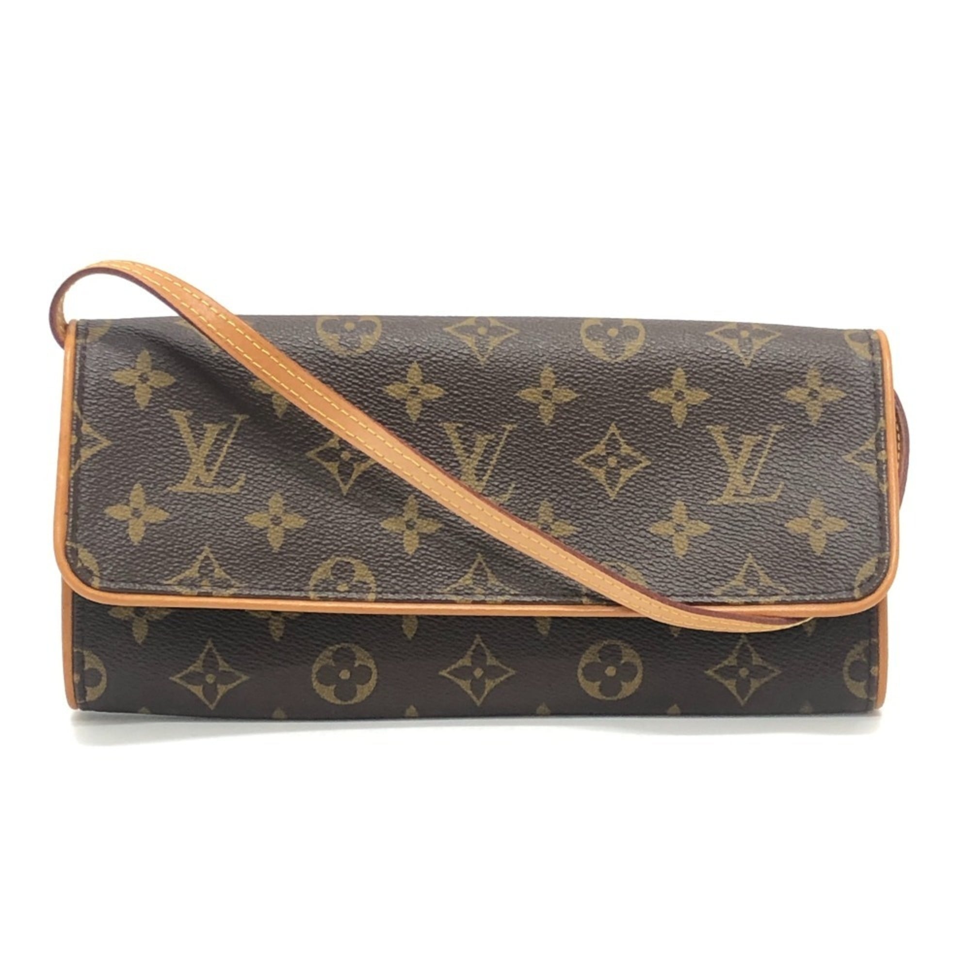 Louis Vuitton Monogram Brown Monogram Clutch Bag Pochette Shoulder Bag (Pre-Owned)