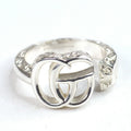 Double G Key Motif Ring Sterling Silver