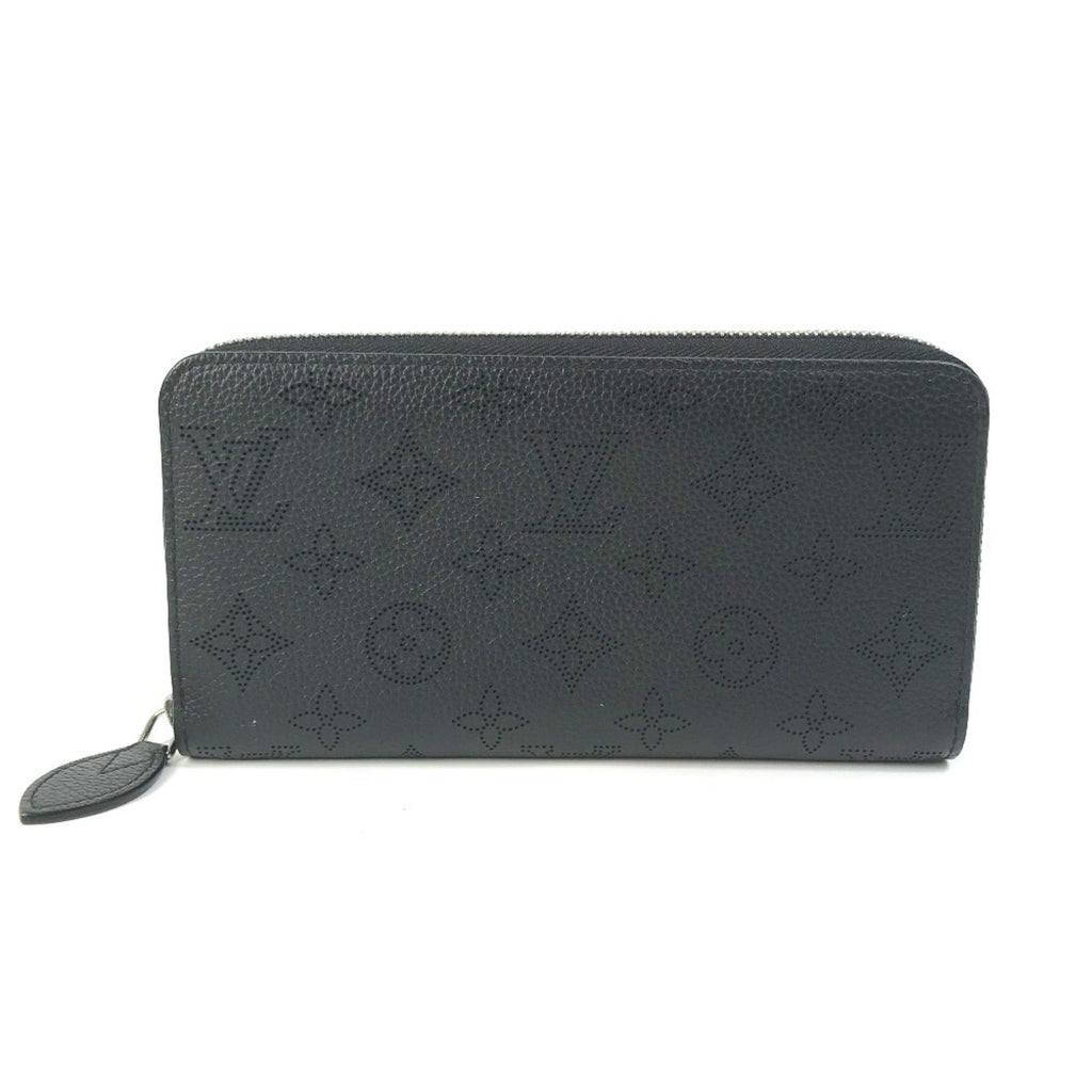 Louis Vuitton Black Mahina Leather Long Wallet (Bi-Fold) (Pre-Owned)