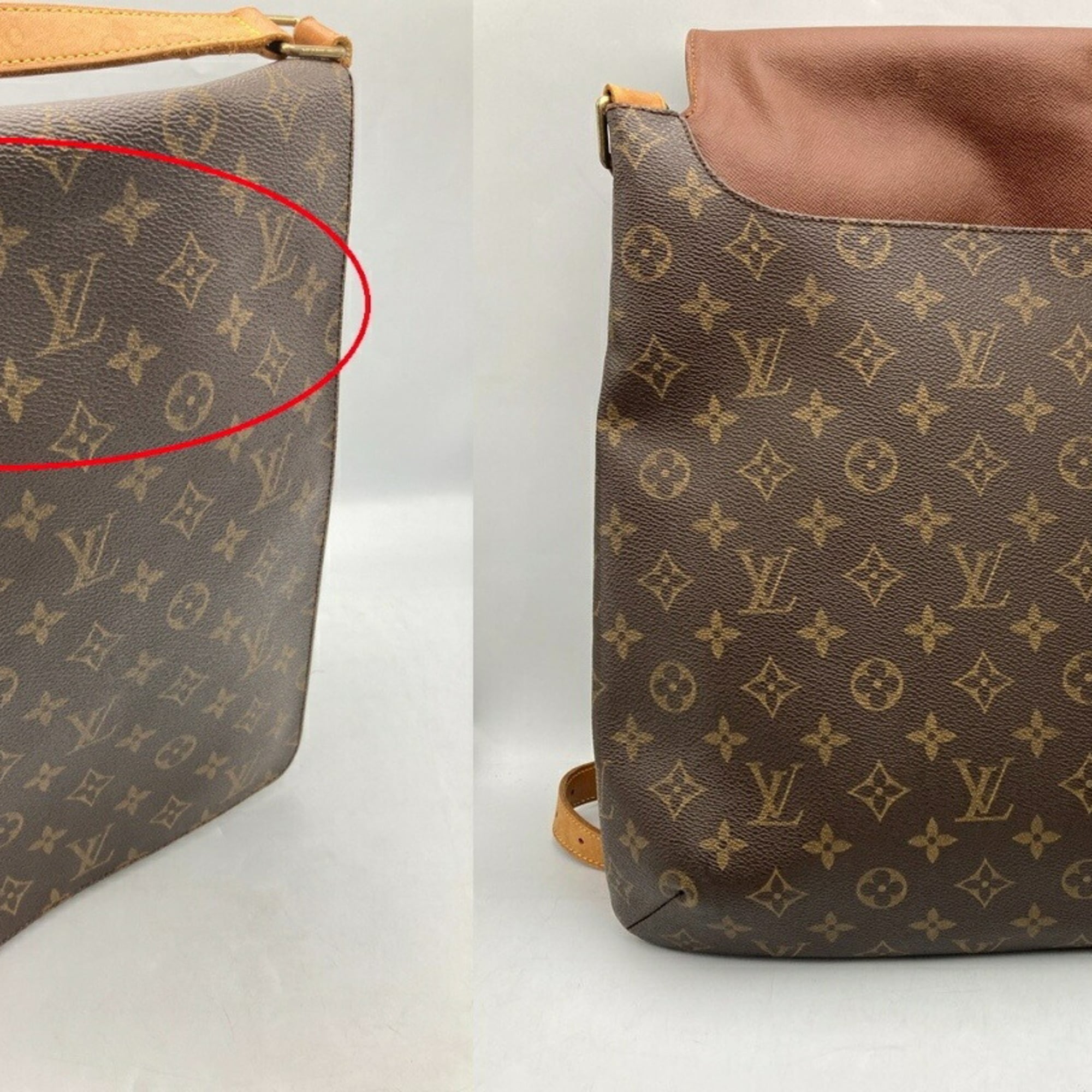 Louis Vuitton Brown Pvc Leather Shoulder Bag (Pre-Owned)