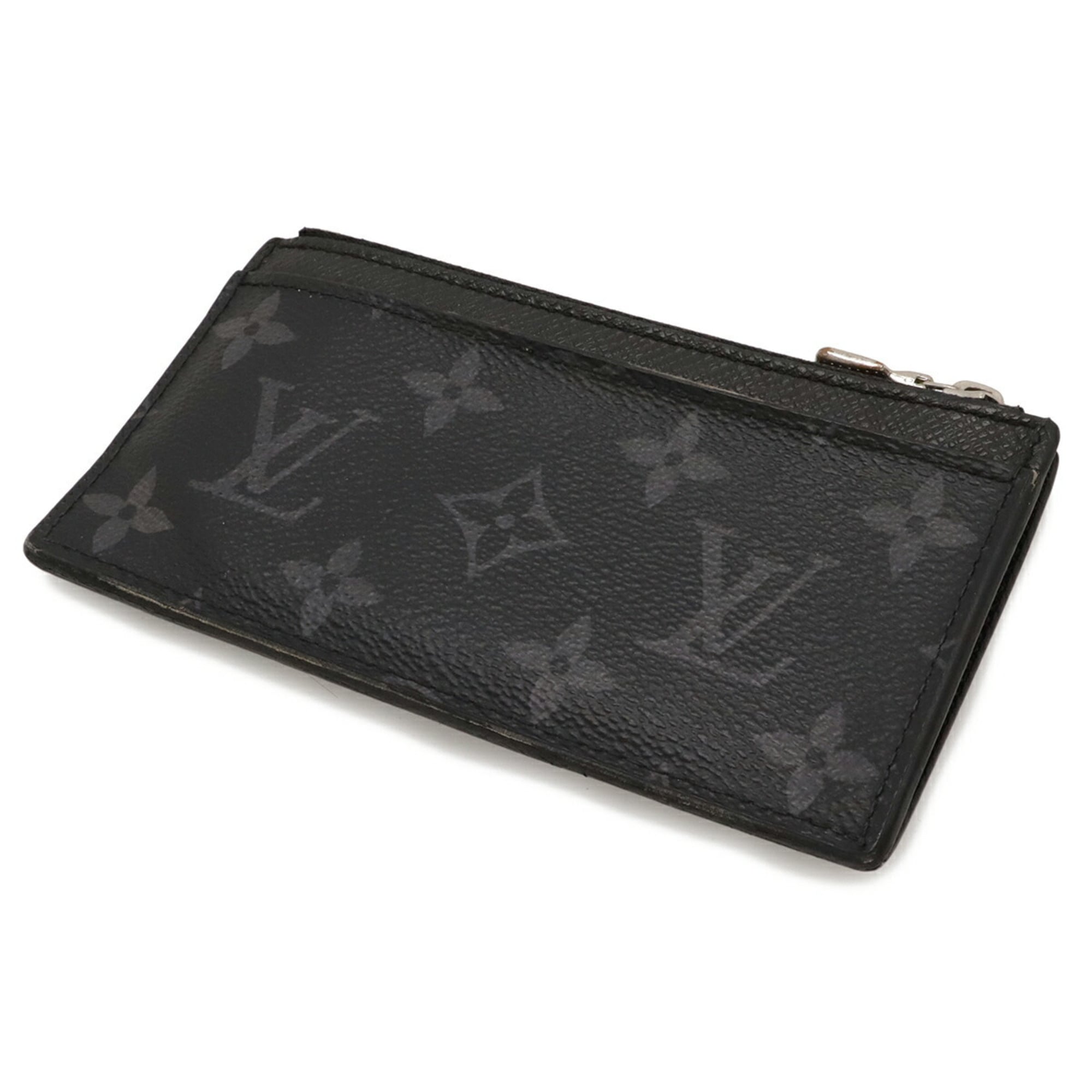 Louis Vuitton Monogram Eclipse Noir Monogram Eclipse Pvc Taiga Leather Leather Coin Purse/Coin Case (Pre-Owned)