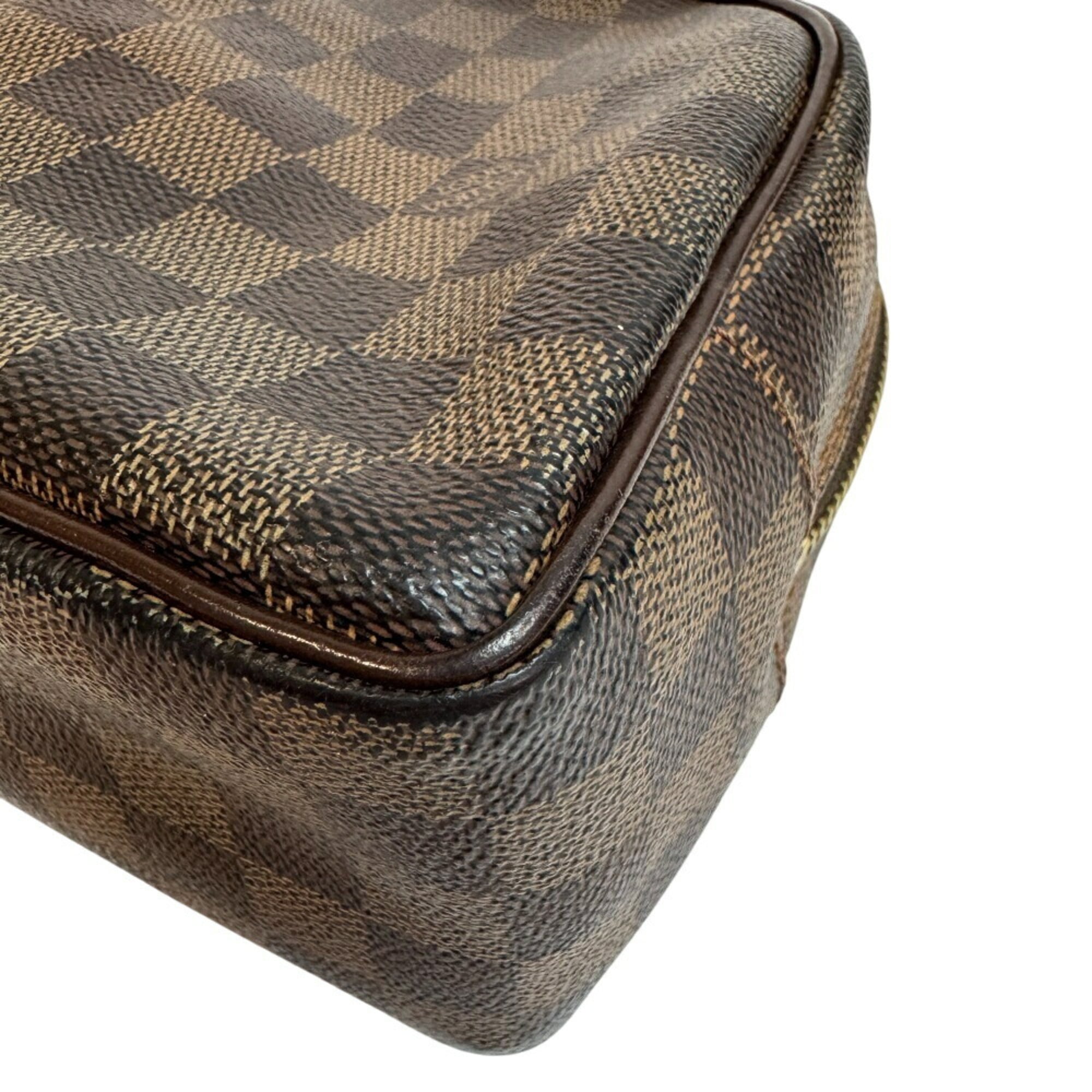 Louis Vuitton Damier Brown Leather Clutch Bag (Pre-Owned)