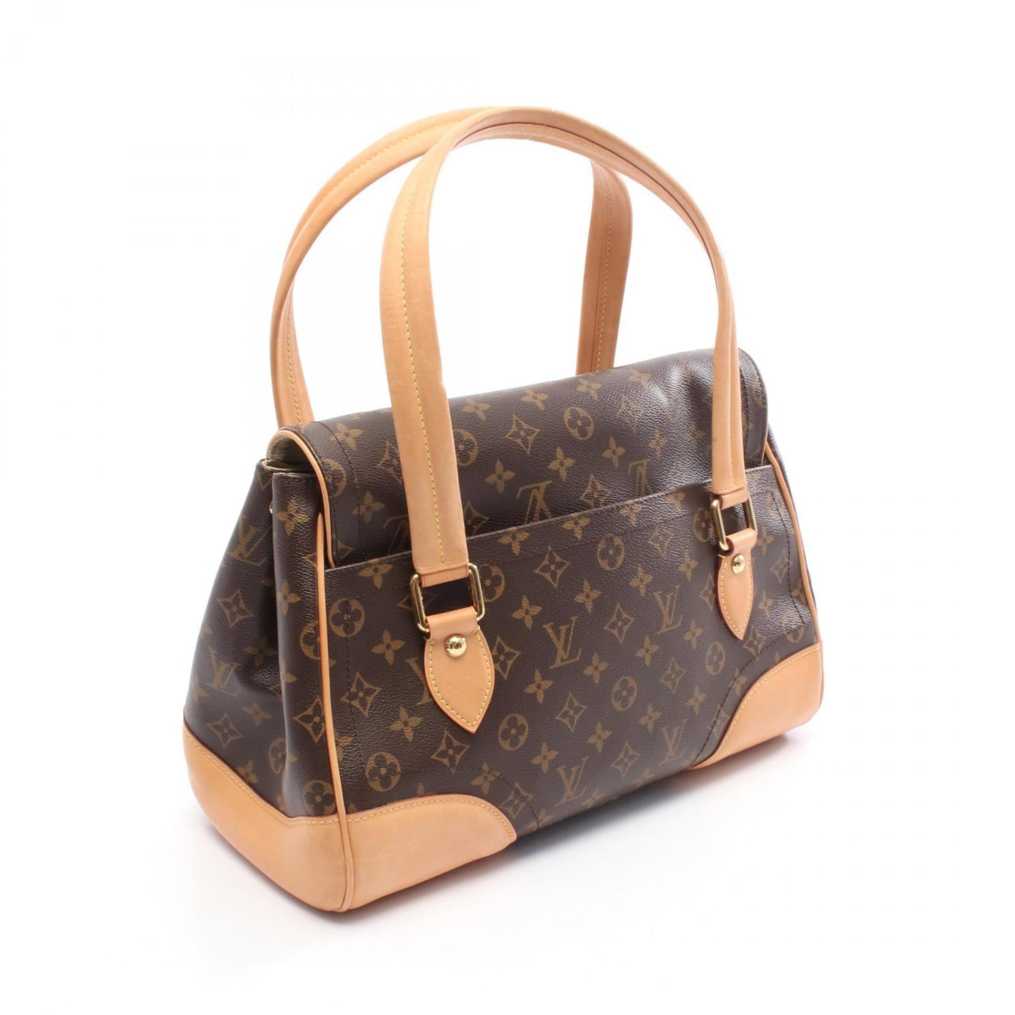 Louis Vuitton Brown Coated Canvas Leather Shoulder Bag (Pre-Owned)