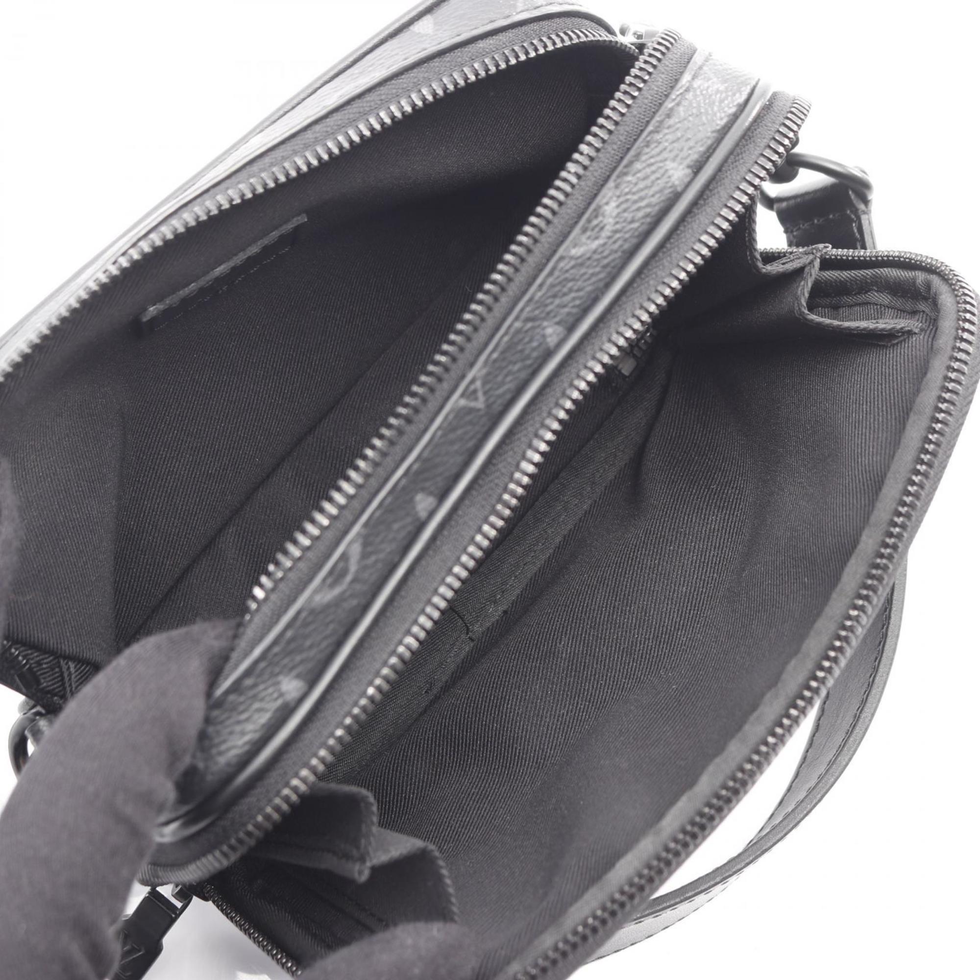 Louis Vuitton Black Coated Canvas Shoulder Bag (Pre-Owned)