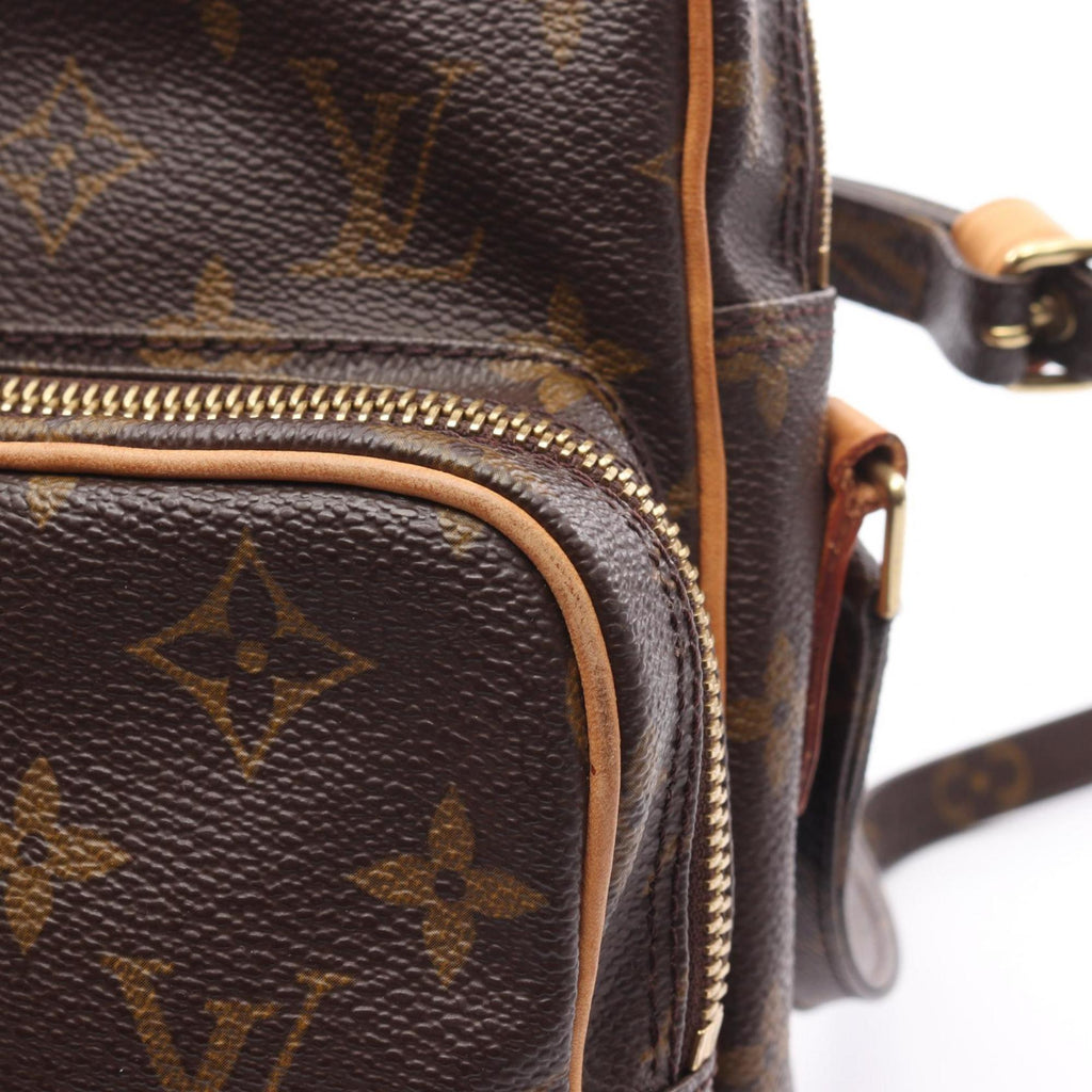 Louis Vuitton Brown Coated Canvas Leather Shoulder Bag (Pre-Owned)