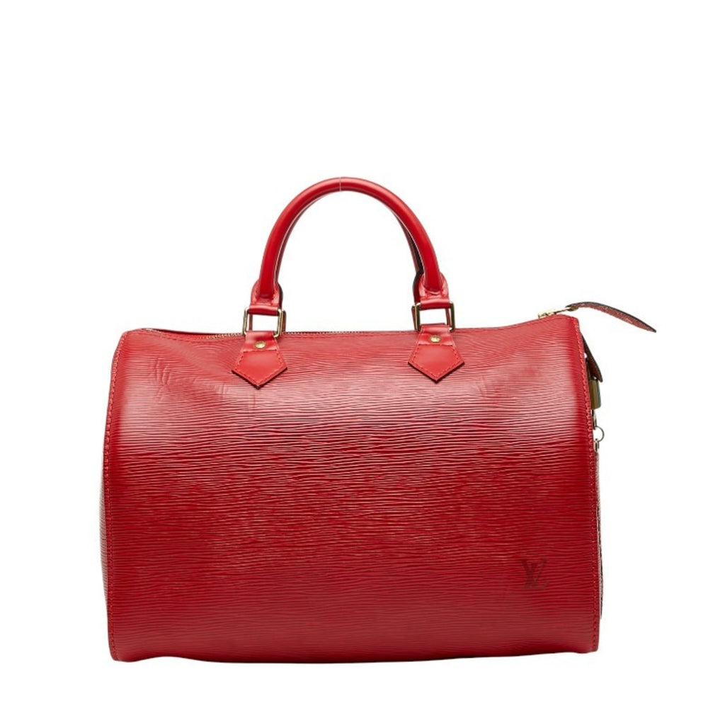 Louis Vuitton Castilian Red Leather Boston Bag Handbag (Pre-Owned)