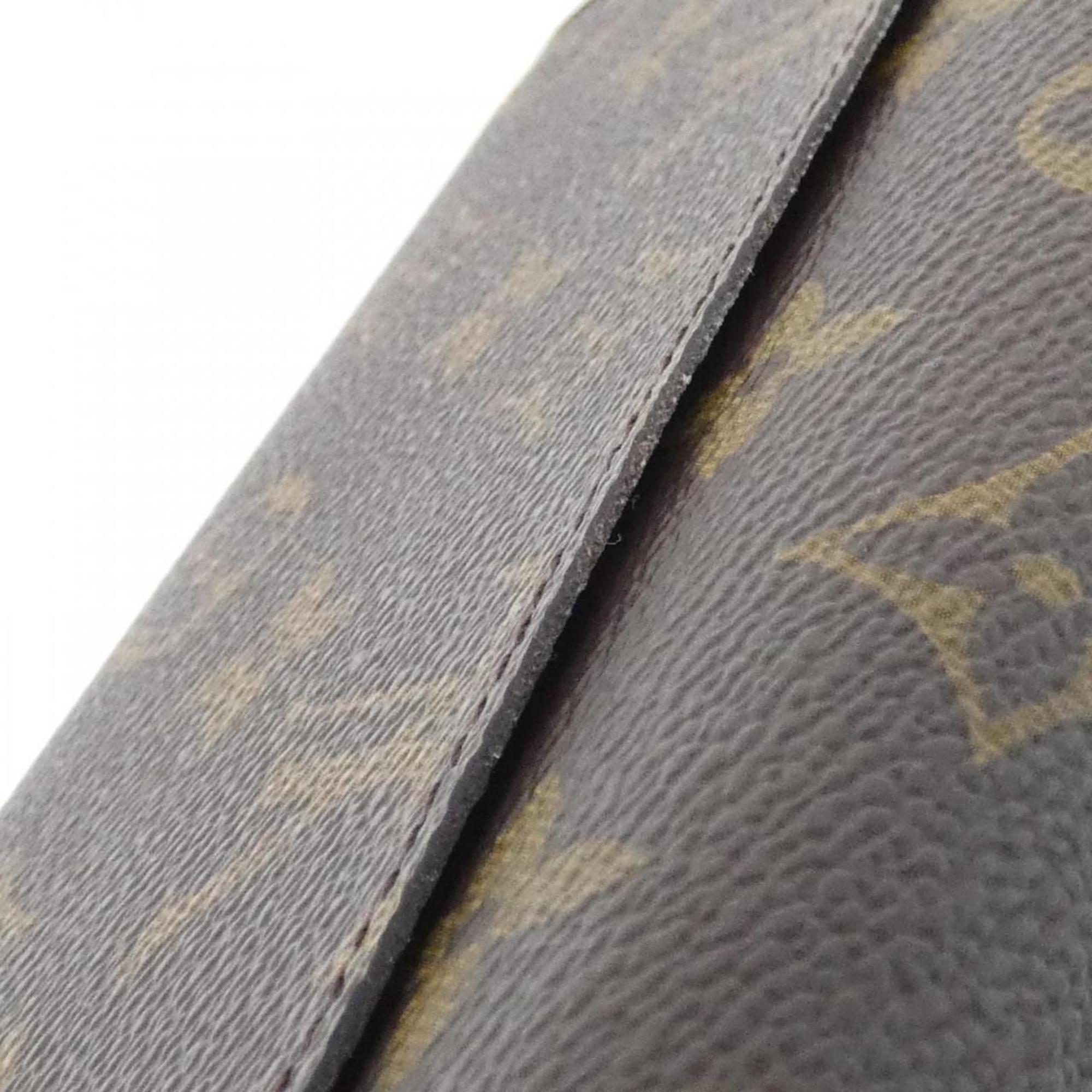 Louis Vuitton Marron Coated Canvas Long Wallet (Bi-Fold) (Pre-Owned)