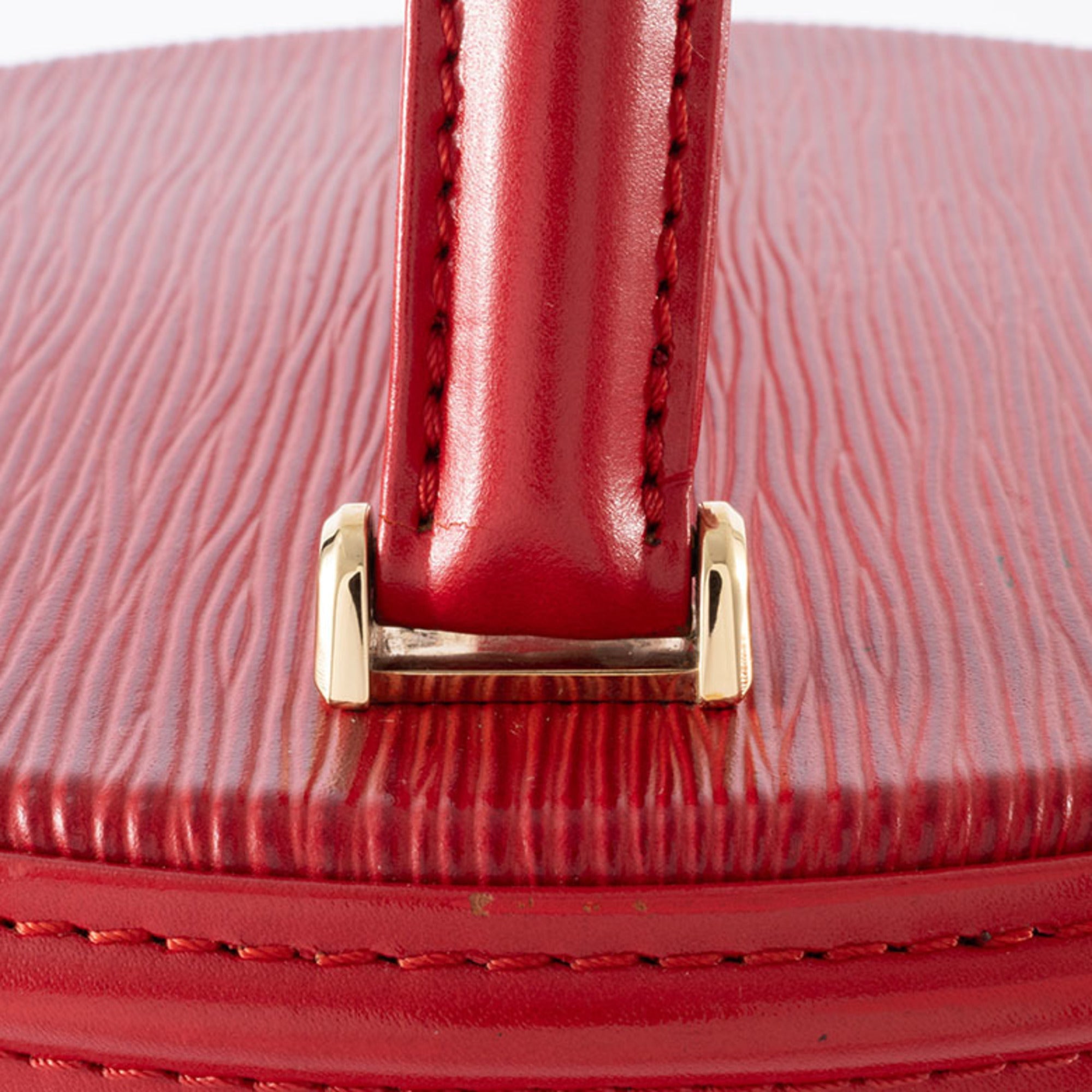 Louis Vuitton Castilian Red Epi Leather Handbag Vanity Bag (Pre-Owned)