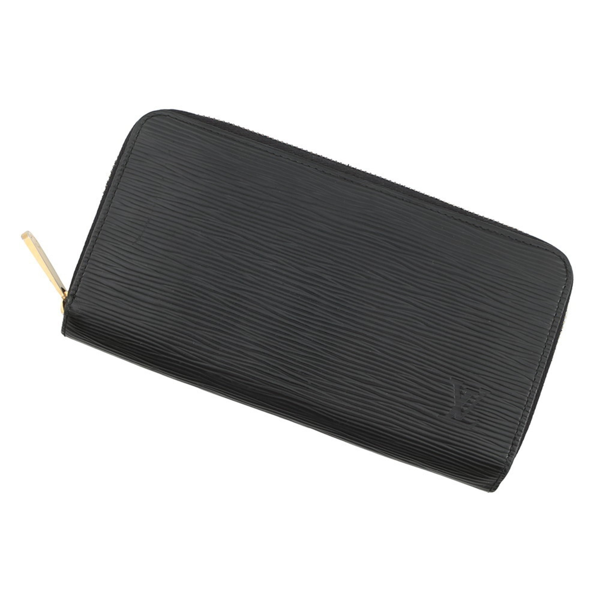 Louis Vuitton Black Noir Epi Leather Long Wallet (Bi-Fold) (Pre-Owned)