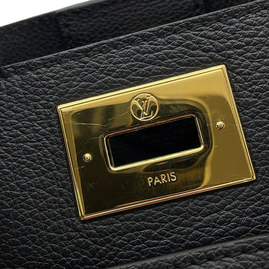 Louis Vuitton Noir Monogram Leather Handbag (Pre-Owned)