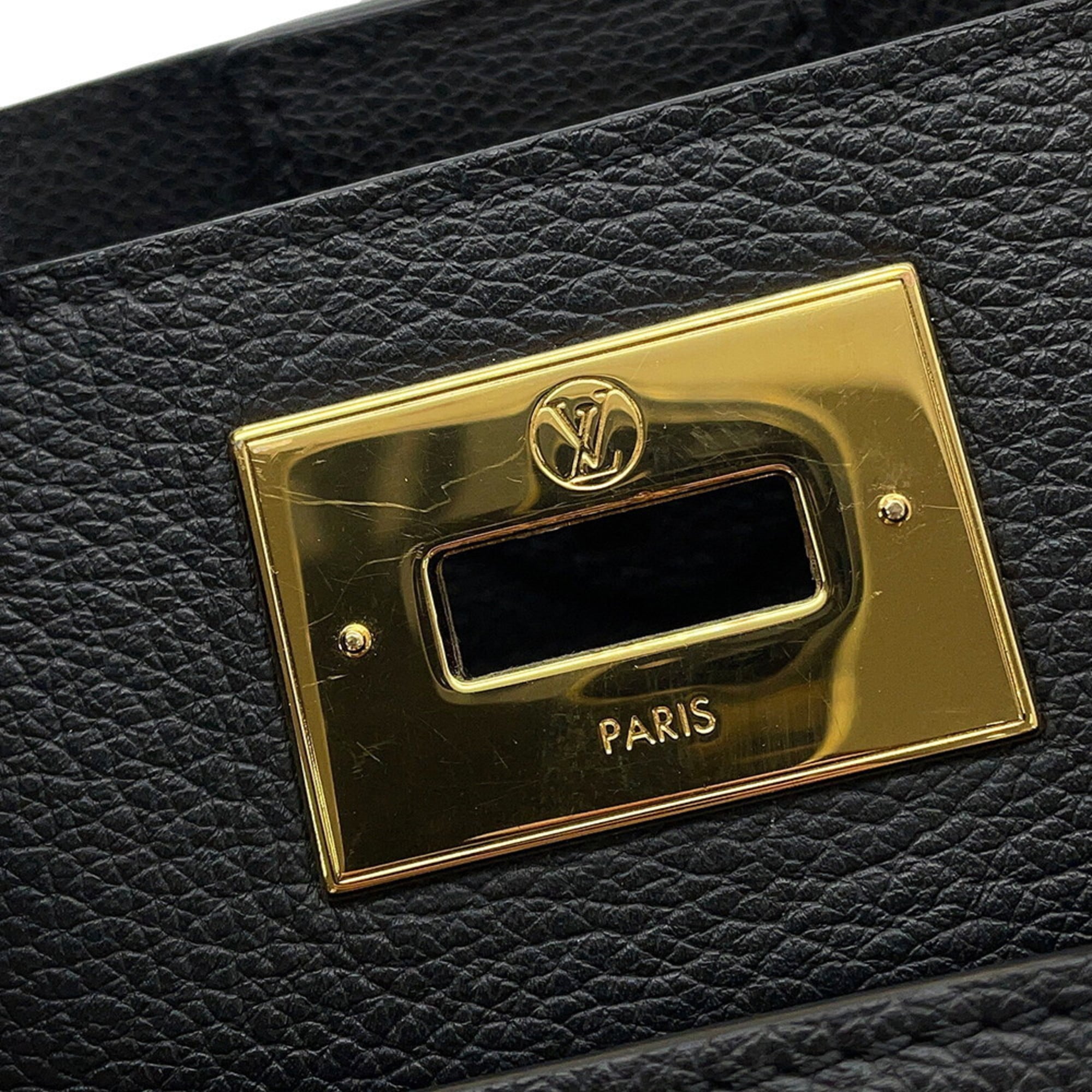 Louis Vuitton Noir Monogram Leather Handbag (Pre-Owned)
