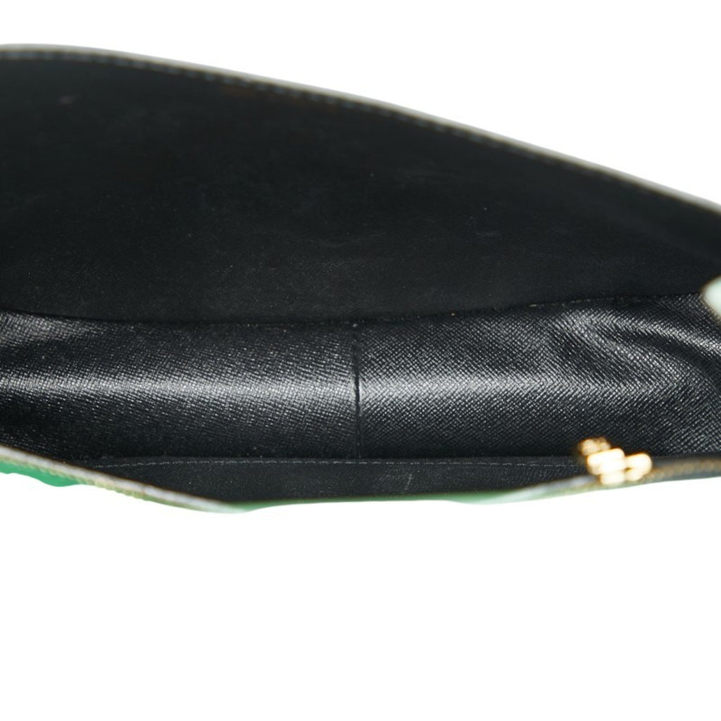 Louis Vuitton Borneo Green Leather Shoulder Bag (Pre-Owned)