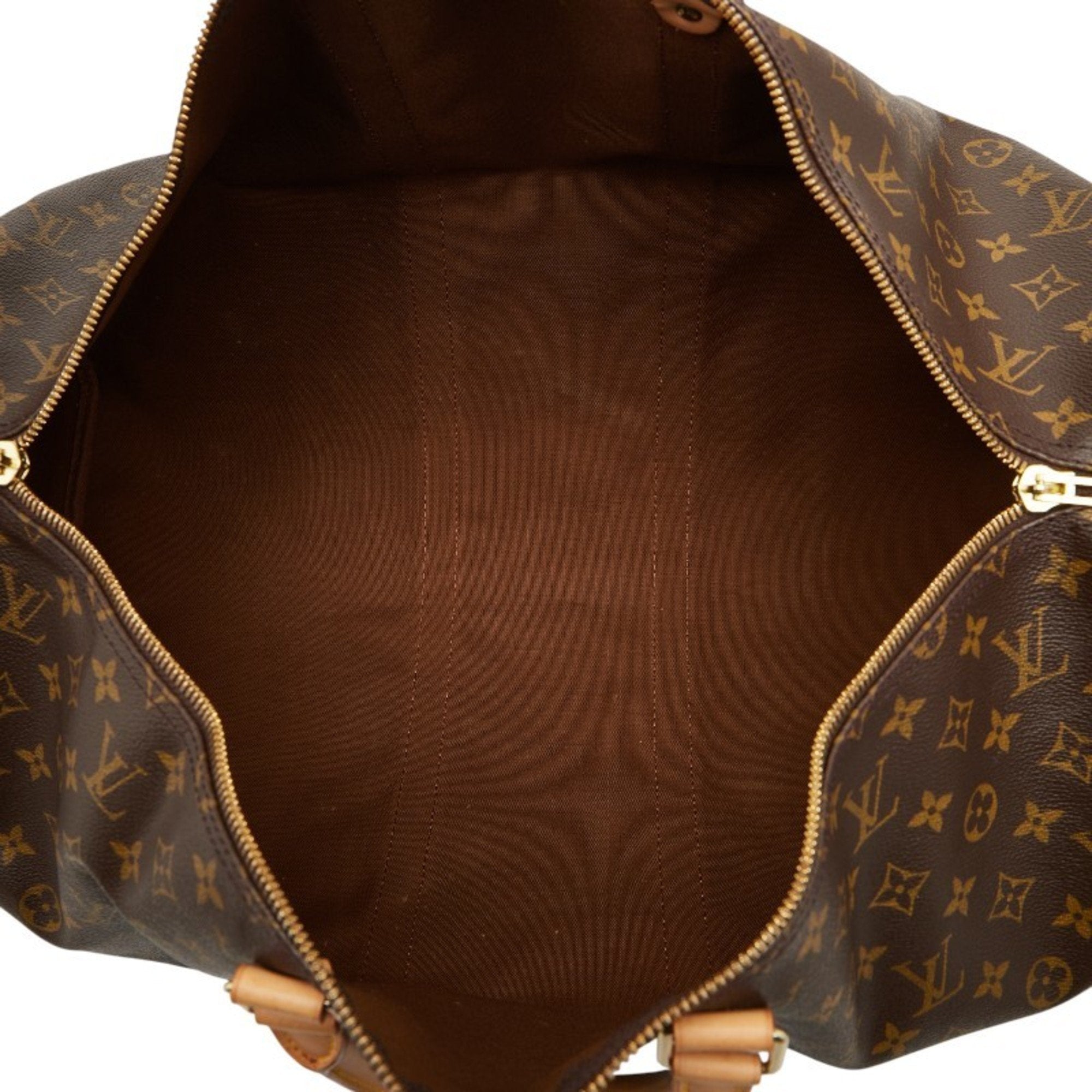 Louis Vuitton Brown Pvc Leather Boston Bag Shoulder Bag (Pre-Owned)