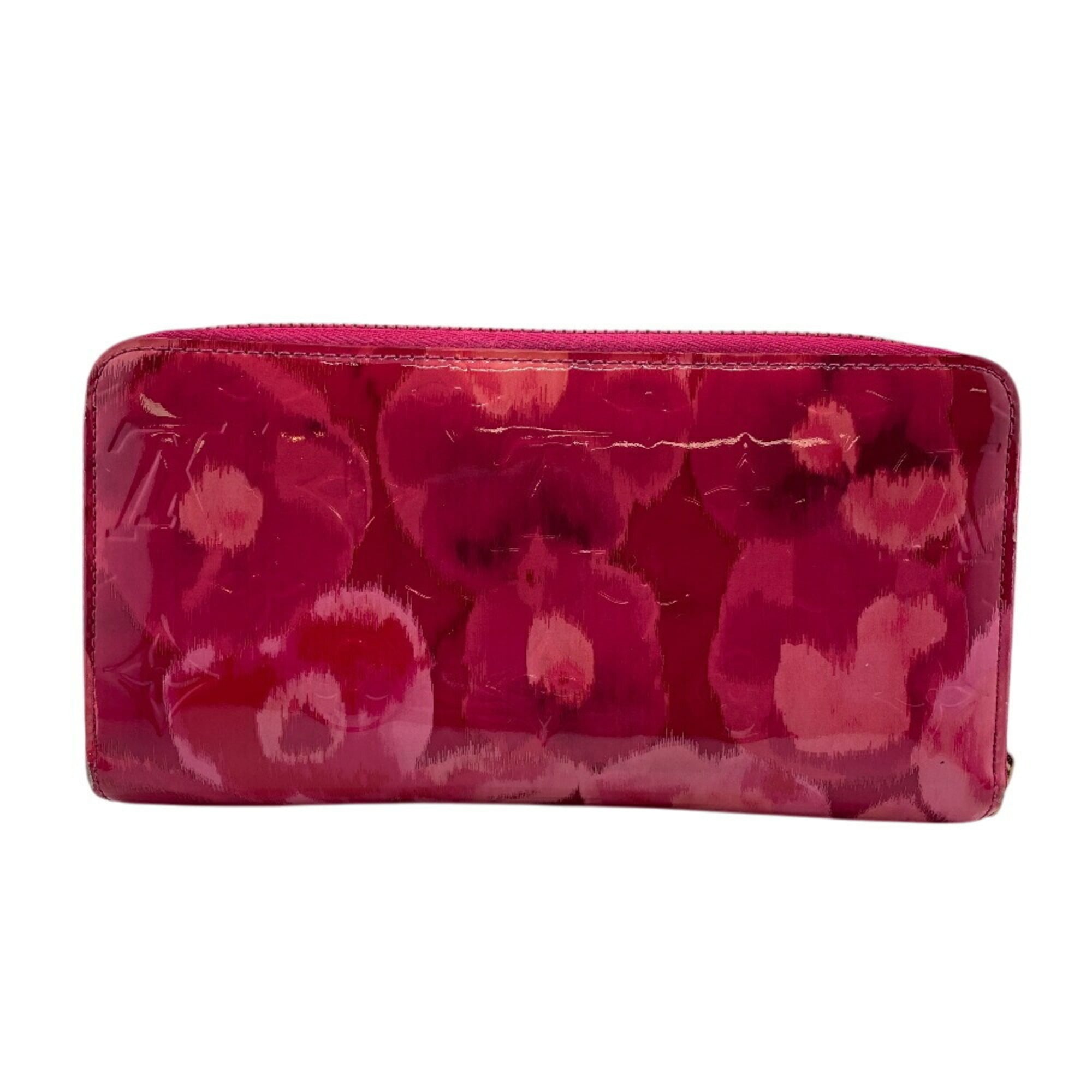 Louis Vuitton Pink Red Color Vernis Leather Long Wallet (Bi-Fold) (Pre-Owned)
