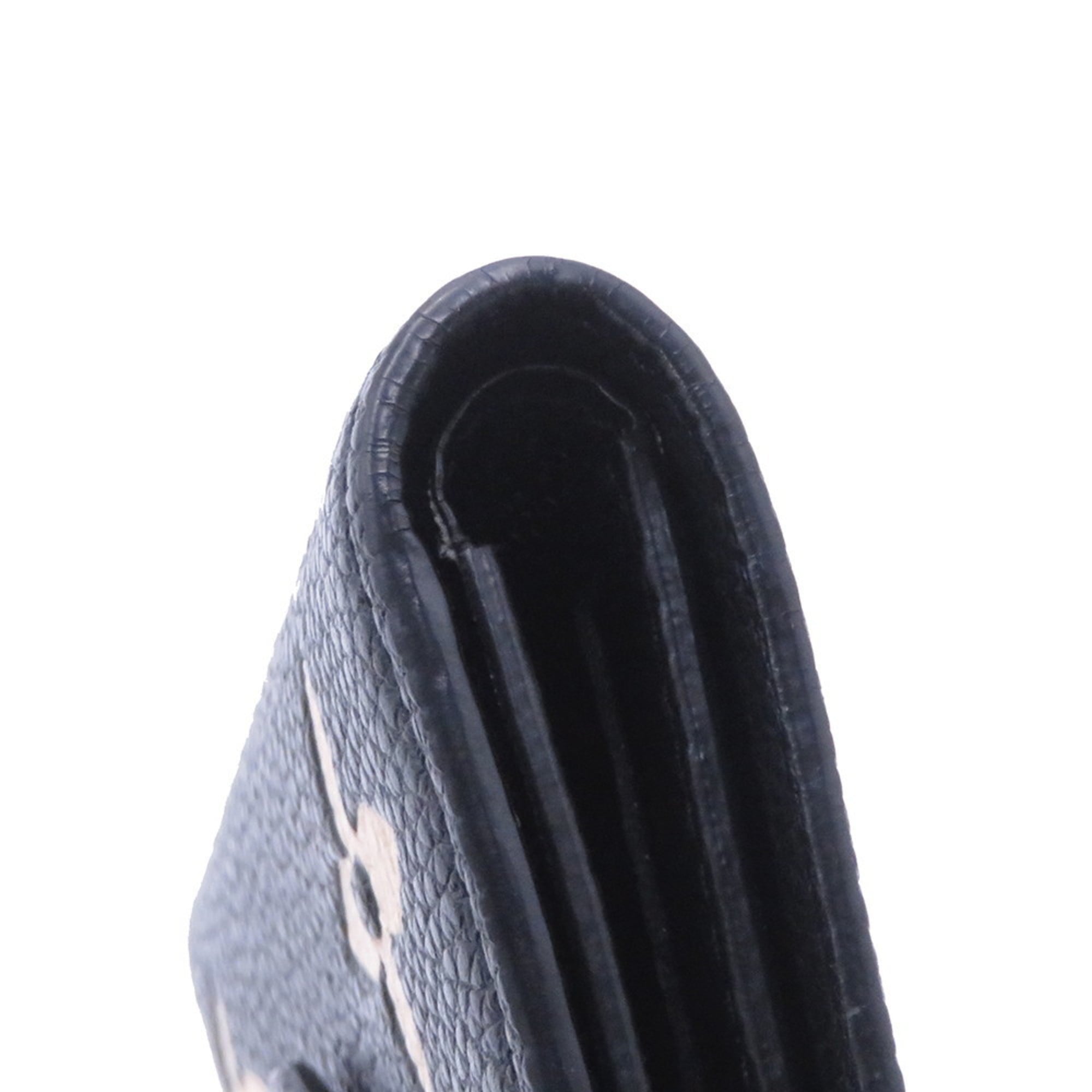 Louis Vuitton Beige Bicolor Black Monogram Monogram Empreinte Wallet (Tri-Fold) (Pre-Owned)