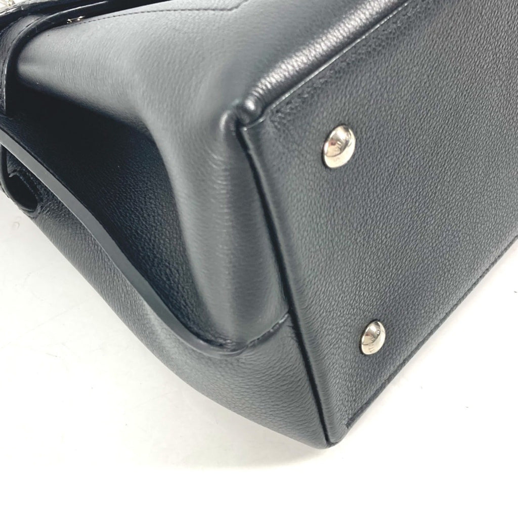 Louis Vuitton Black Noir Leather Handbag Tote Bag (Pre-Owned)
