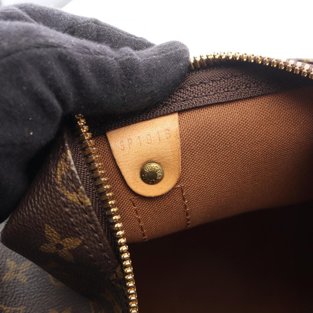 Louis Vuitton Brown Monogram Coated Canvas Leather Boston Bag (Pre-Owned)