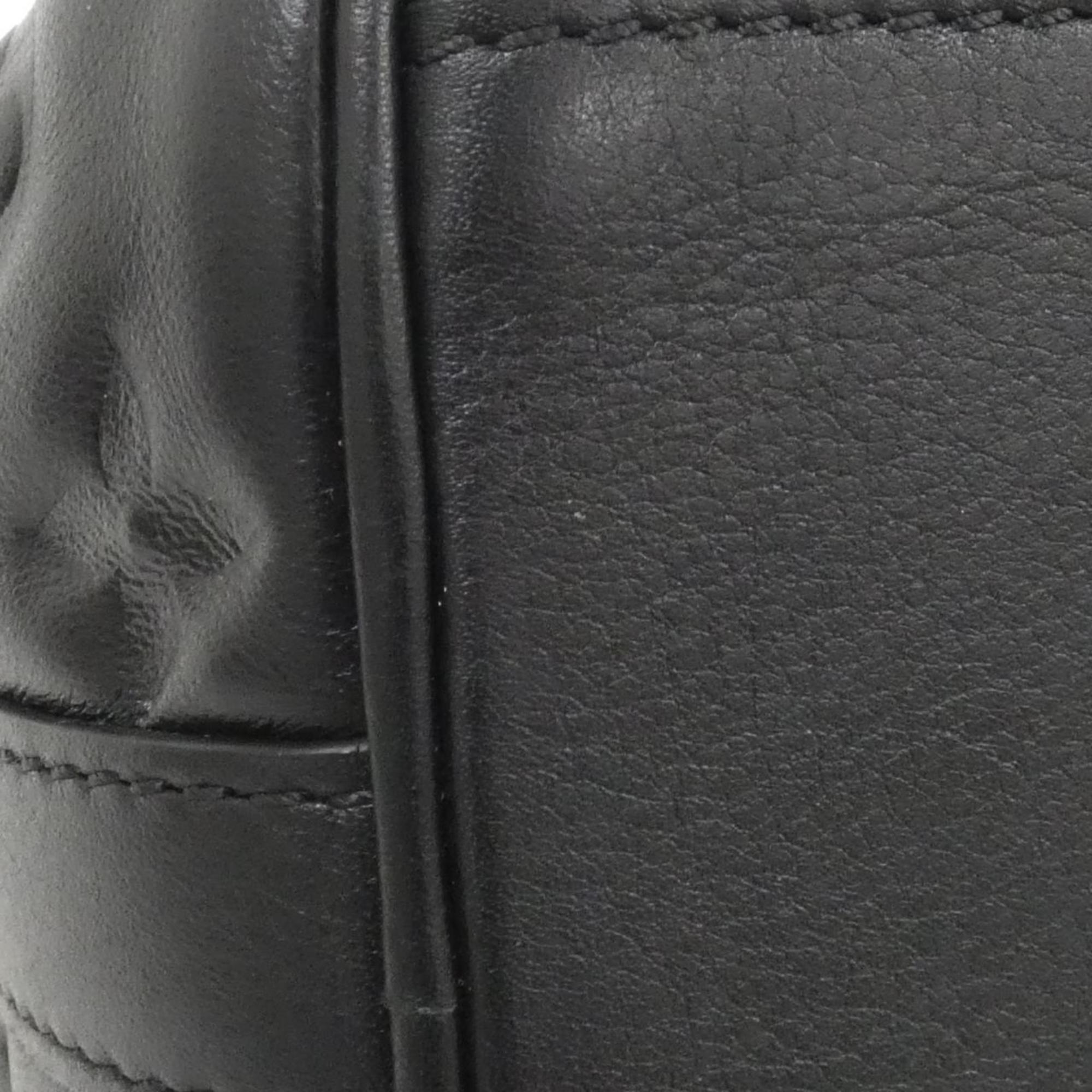 Louis Vuitton Black Leather Boston Bag (Pre-Owned)