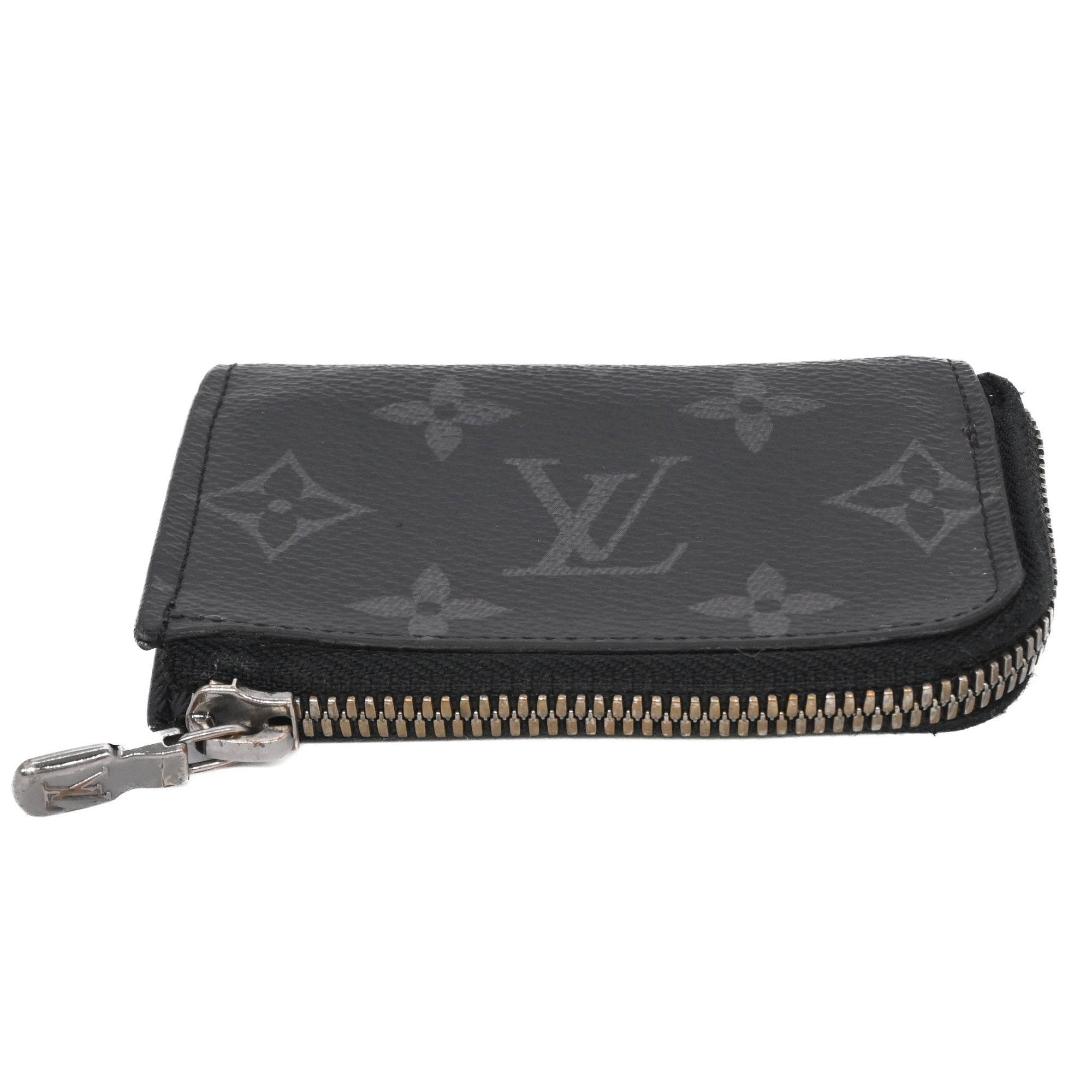 Louis Vuitton Black Monogram Eclipse Monogram Eclipse Coin Purse/Coin Case (Pre-Owned)
