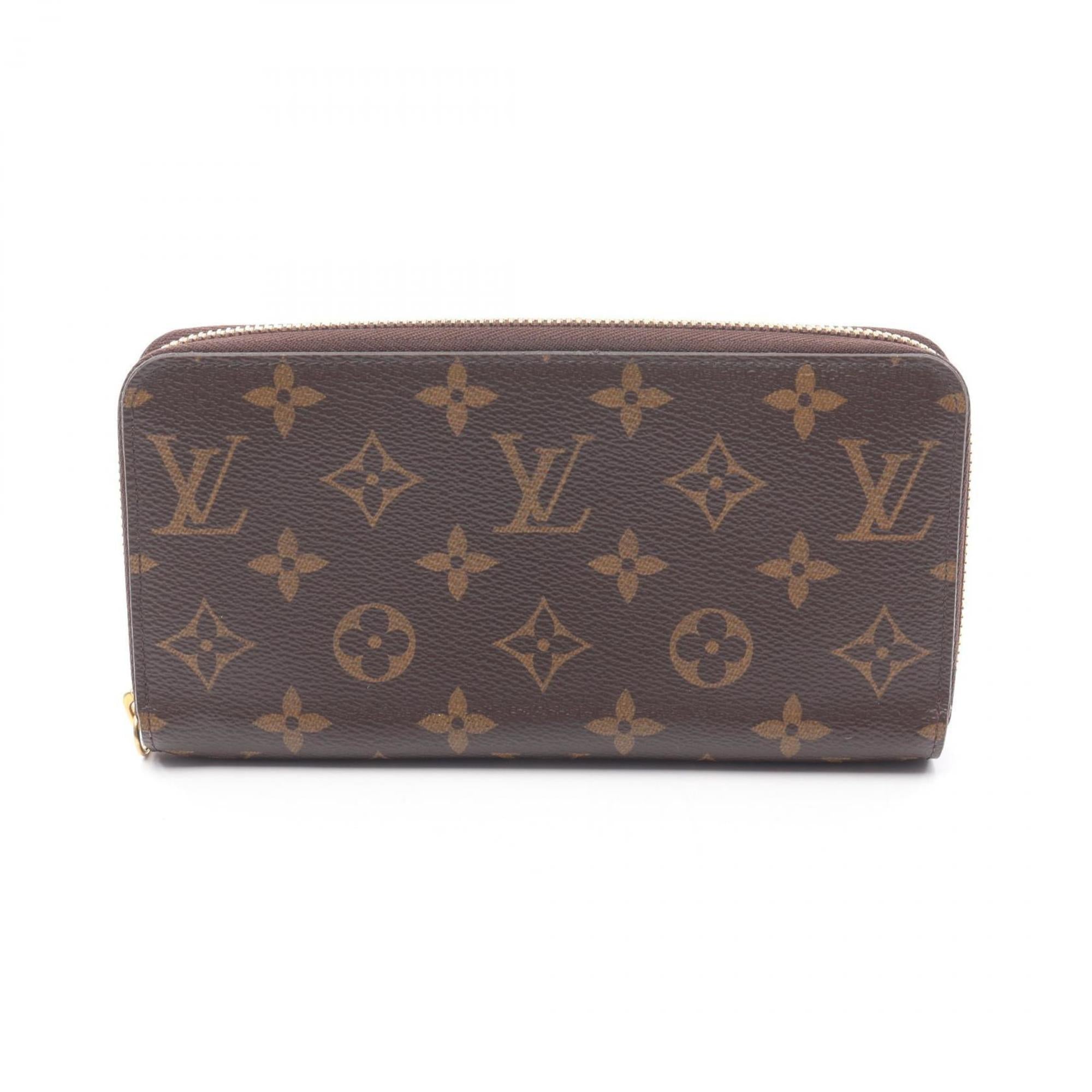 Louis Vuitton Brown Fuchsia Pink Coated Canvas Long Wallet (Bi-Fold) (Pre-Owned)