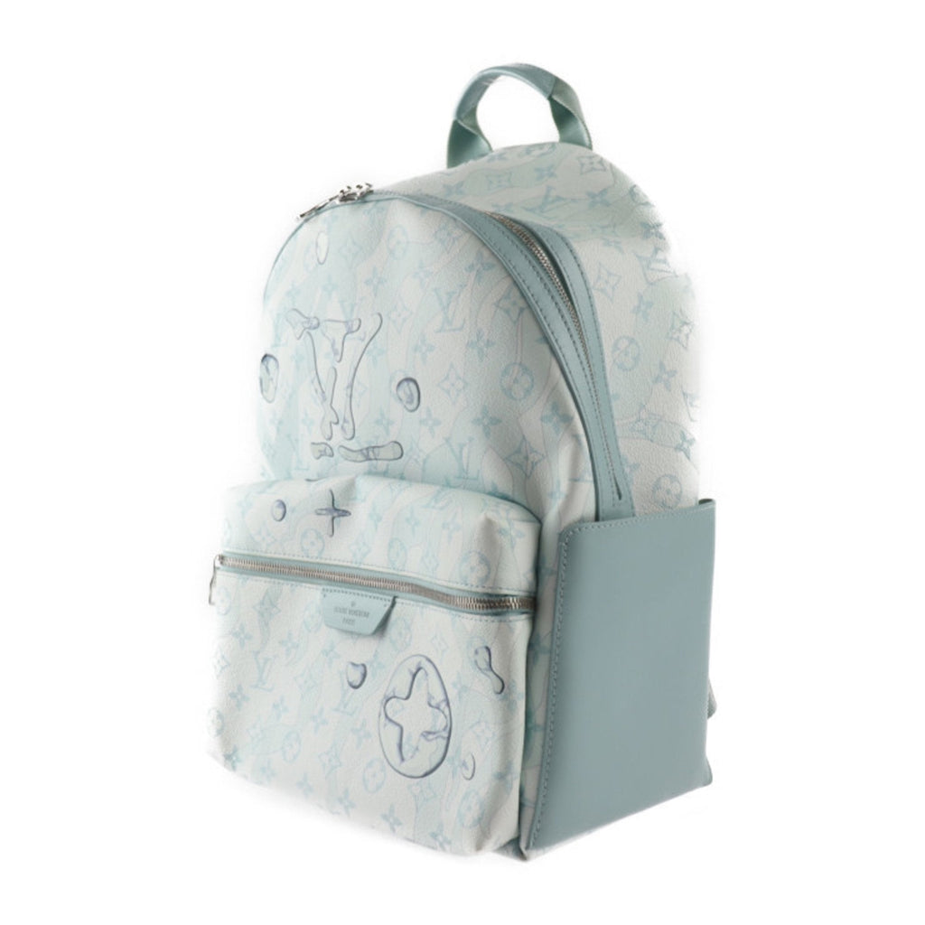Louis Vuitton Light Blue Pvc Leather Backpack Handbag (Pre-Owned)