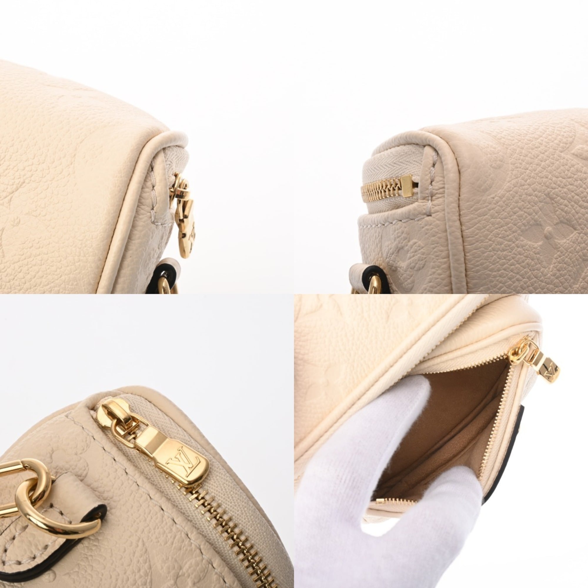 Louis Vuitton Cream Leather Shoulder Bag (Pre-Owned)