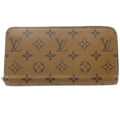 Louis Vuitton Monogram Reverse Brown Leather Long Wallet (Bi-Fold) (Pre-Owned)