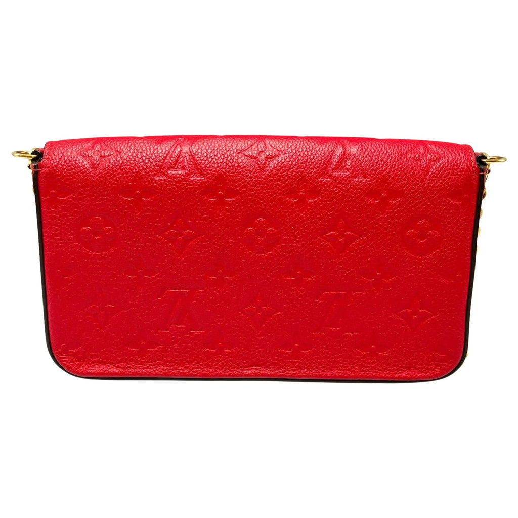 Louis Vuitton Red Color Monogram Empreinte Pochette Shoulder Bag (Pre-Owned)