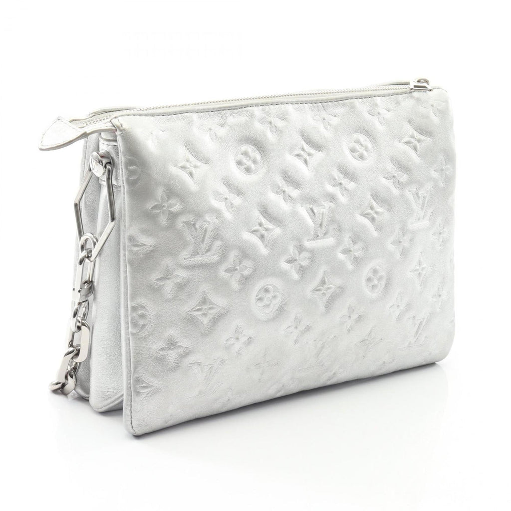 Louis Vuitton Silver Leather Shoulder Bag (Pre-Owned)