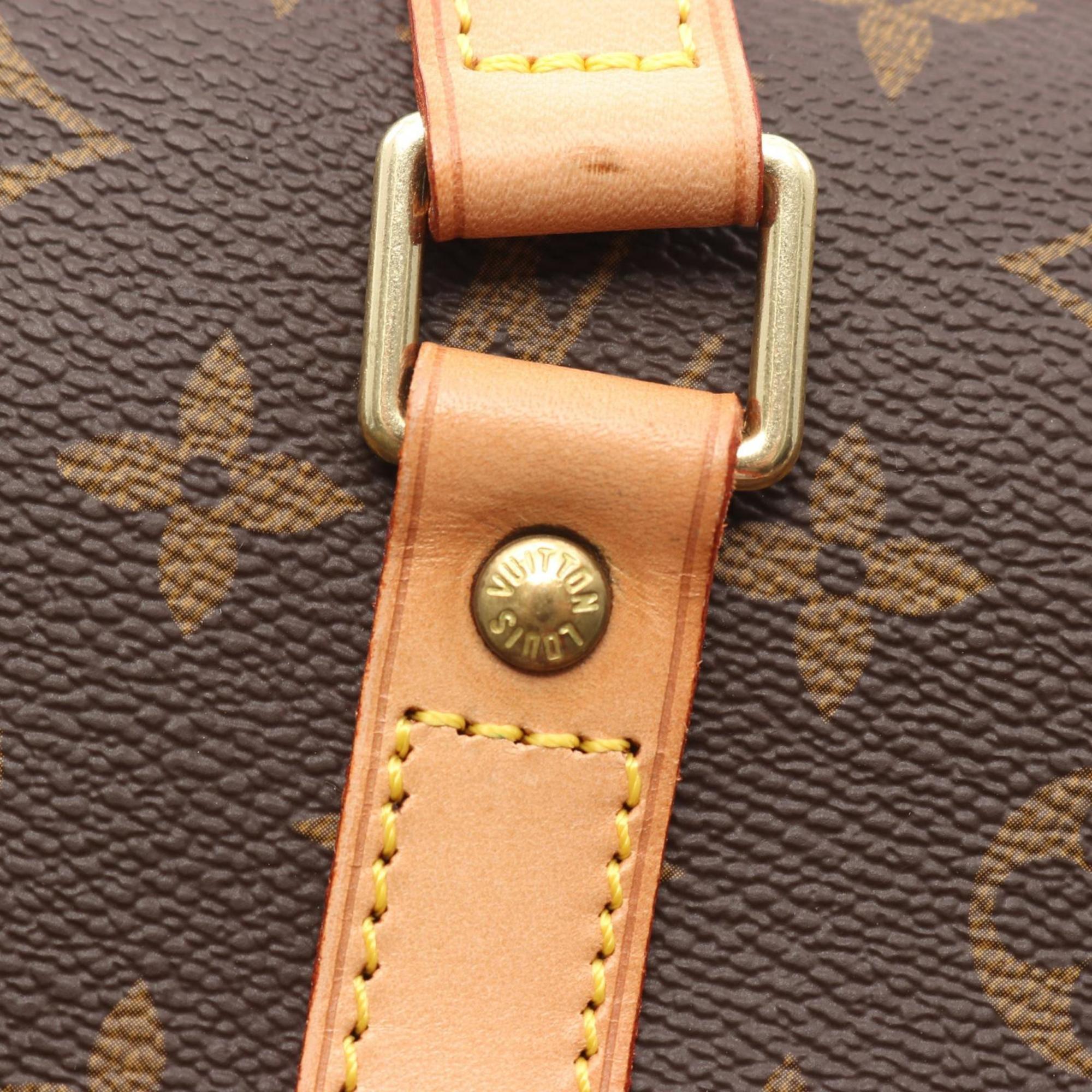 Louis Vuitton Brown Coated Canvas Leather Shoulder Bag (Pre-Owned)
