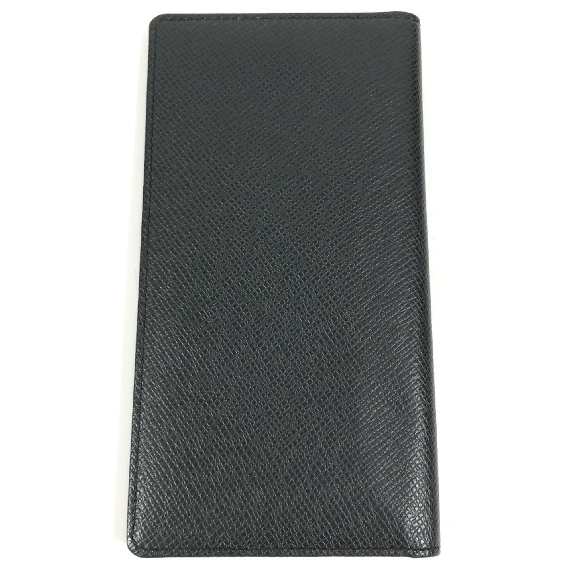 Louis Vuitton Taiga Ardoise Black Taiga Leather Long Wallet (Bi-Fold) (Pre-Owned)