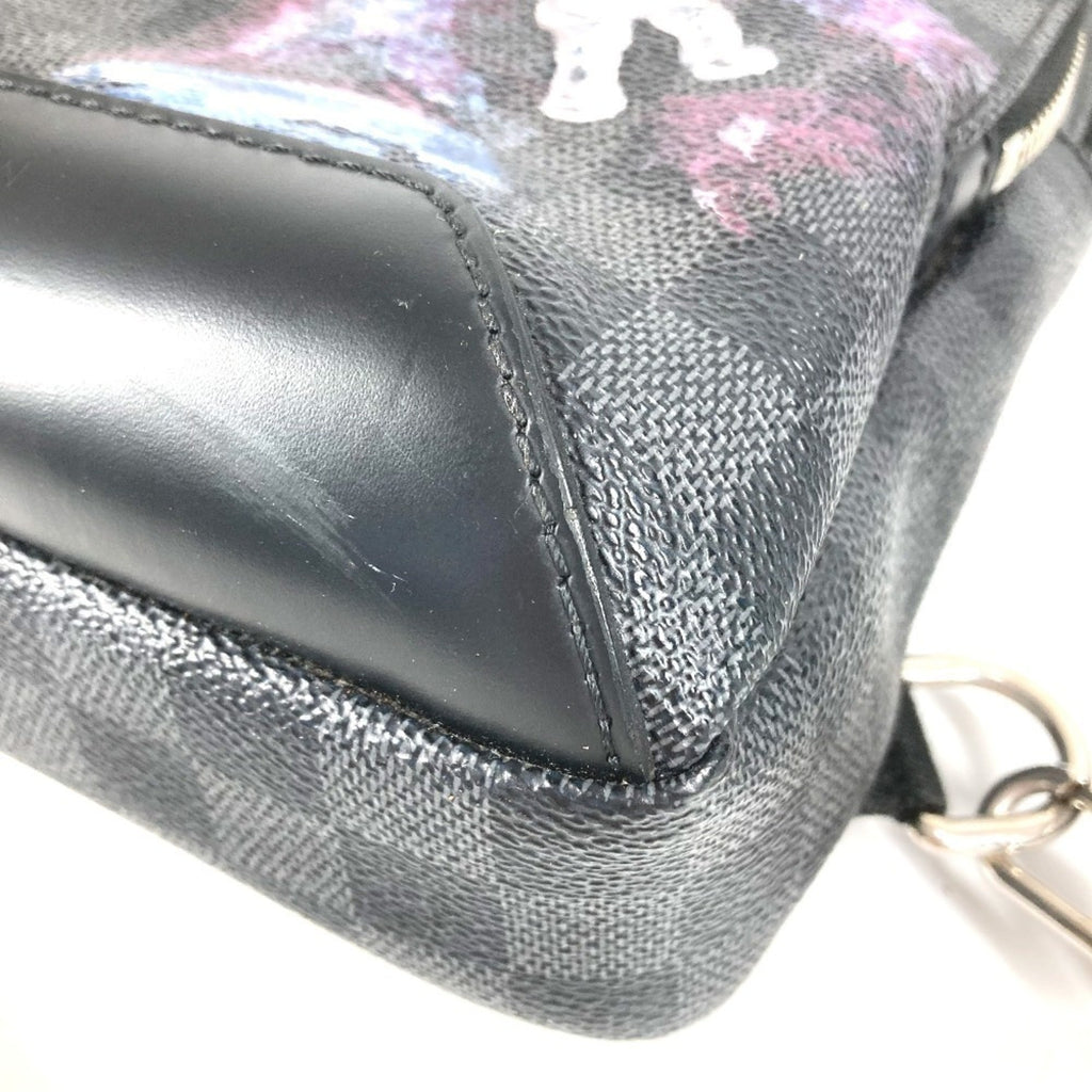 Louis Vuitton Black Damier Graphite Canvas Shoulder Bag Sling Bag (Pre-Owned)