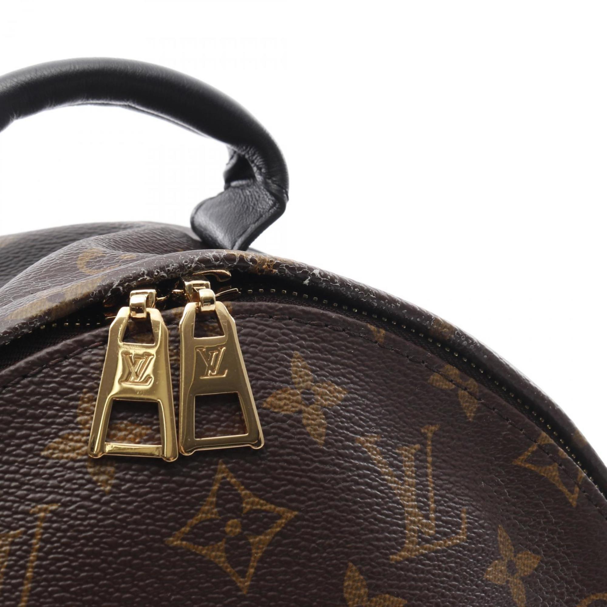 Louis Vuitton Black Brown Pvc Coated Canvas Leather Backpack (Pre-Owned)