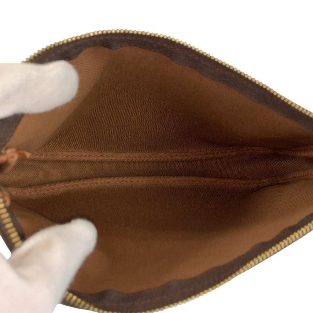 Louis Vuitton Brown Pvc Leather Handbag Pochette Pouch (Pre-Owned)