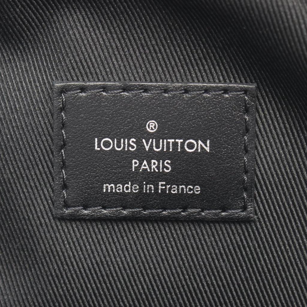 Louis Vuitton Black Brown Coated Canvas Leather Fanny Pack Sling Bag (Pre-Owned)