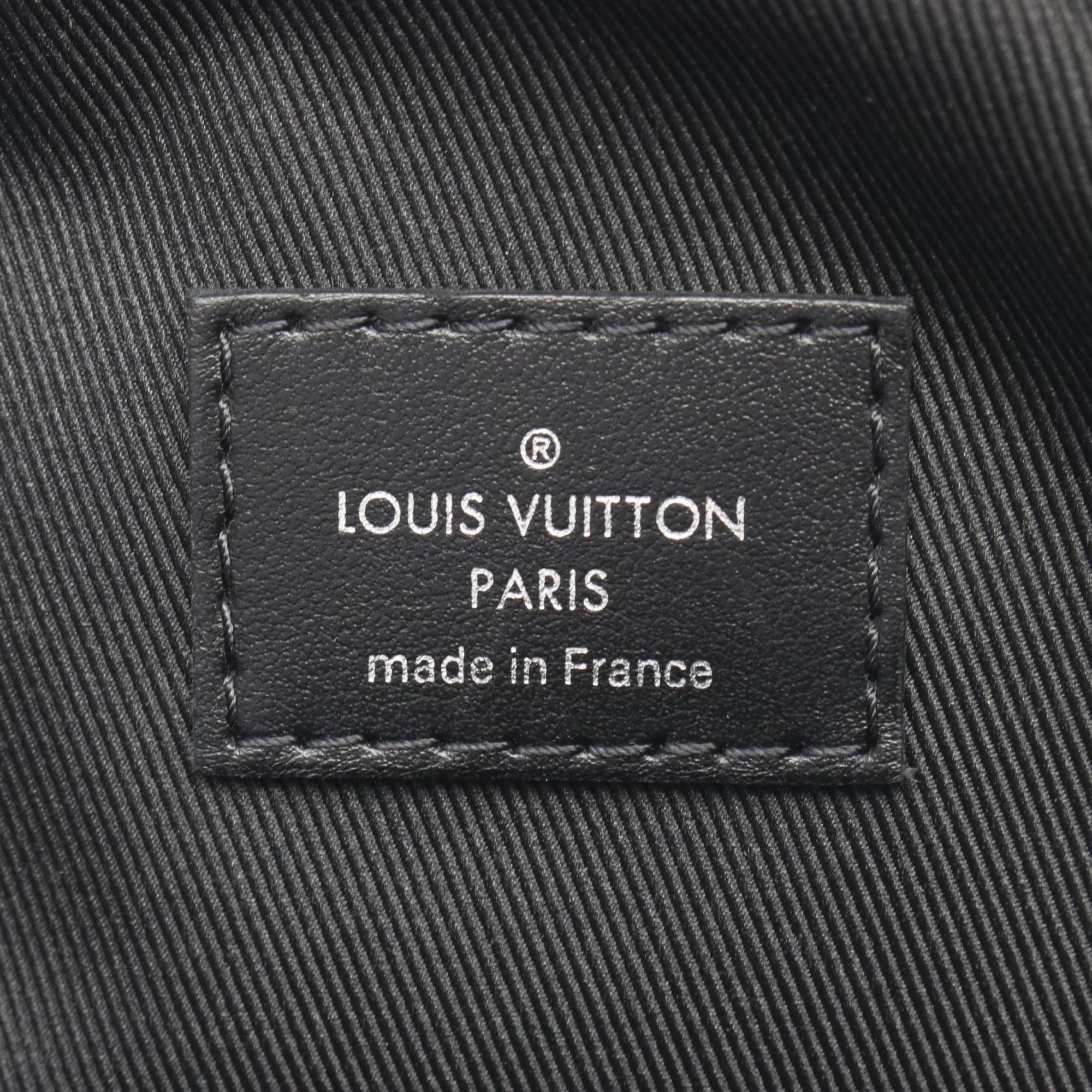 Louis Vuitton Black Brown Coated Canvas Leather Fanny Pack Sling Bag (Pre-Owned)
