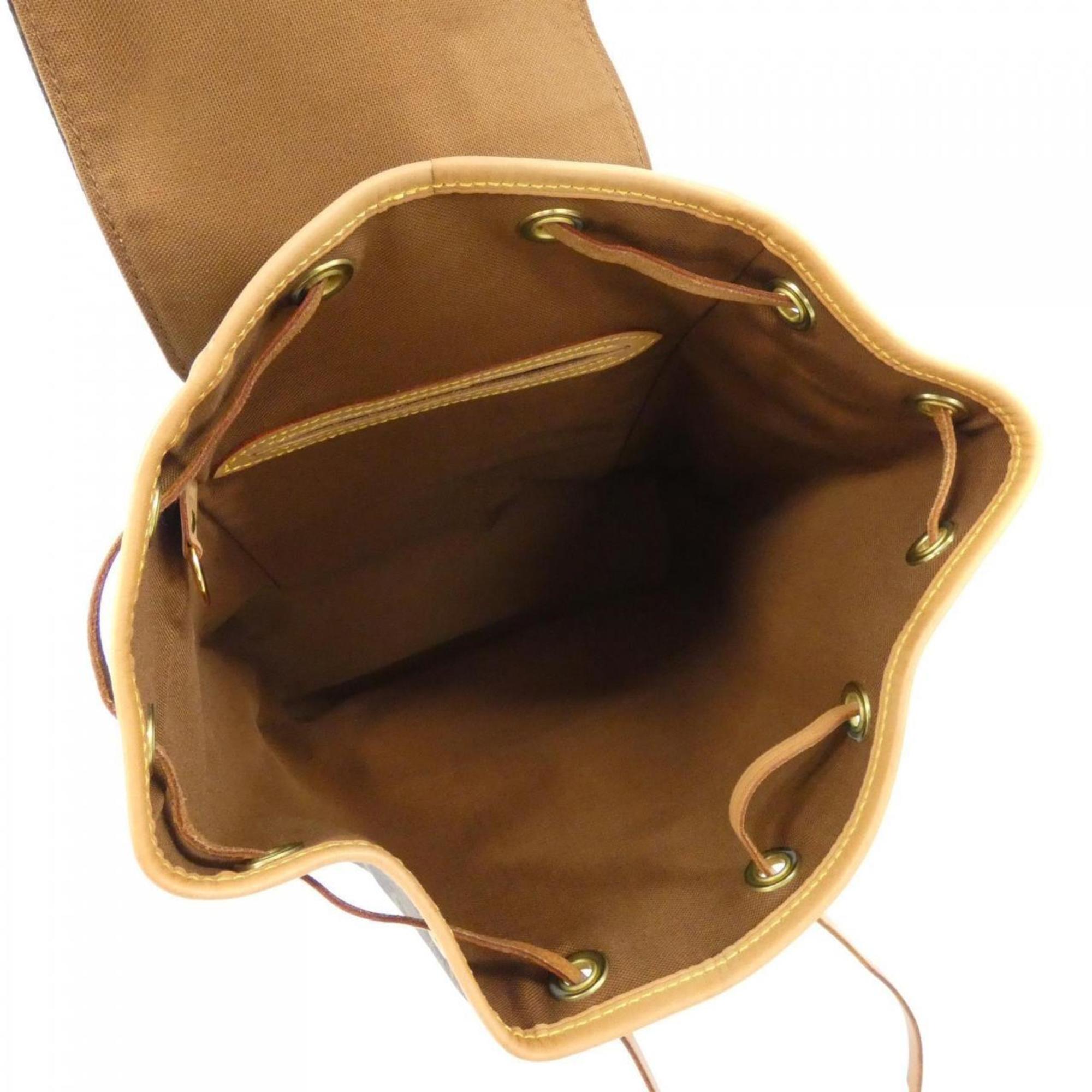 Louis Vuitton Marron Coated Canvas Backpack (Pre-Owned)