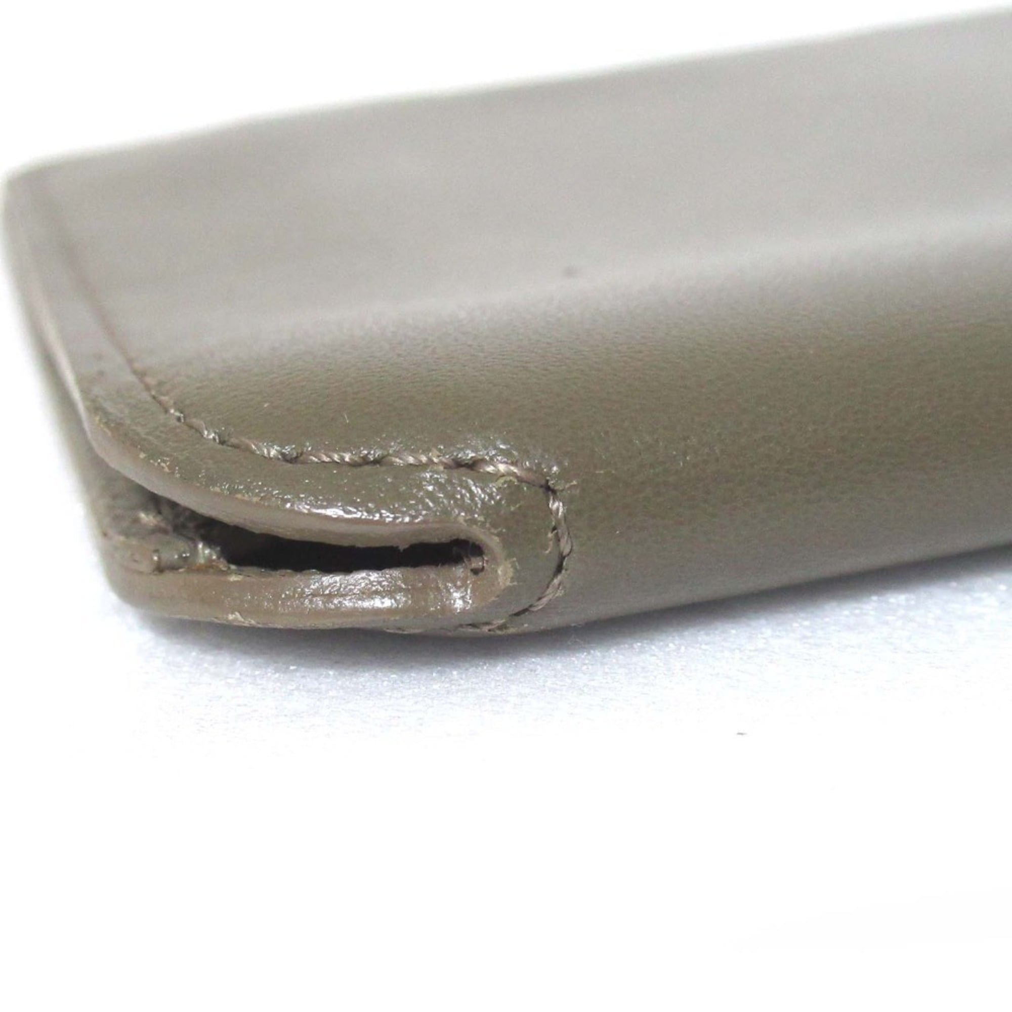 Louis Vuitton Khaki Leather Long Wallet (Bi-Fold) (Pre-Owned)