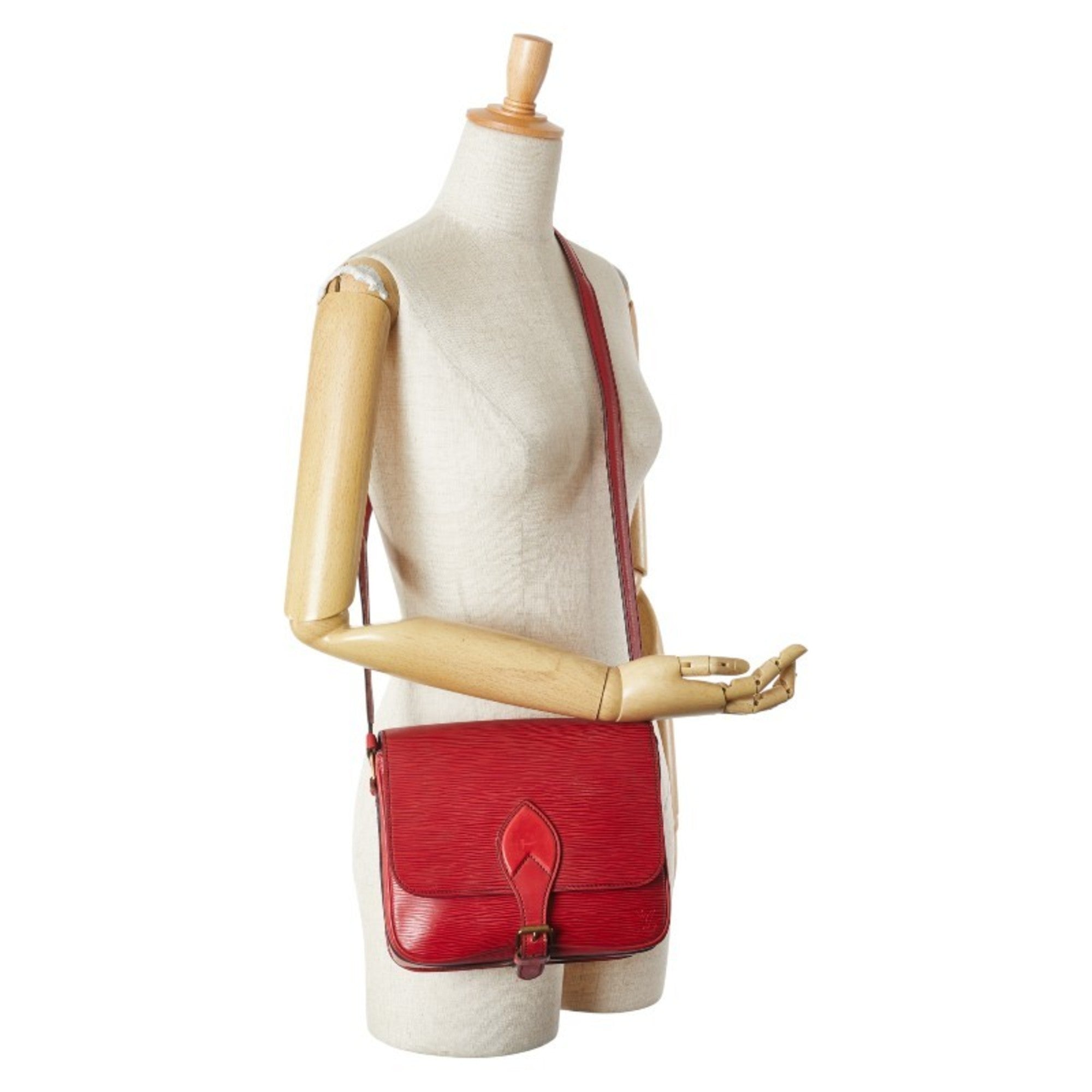 Louis Vuitton Epi Castilian Red Leather Shoulder Bag (Pre-Owned)
