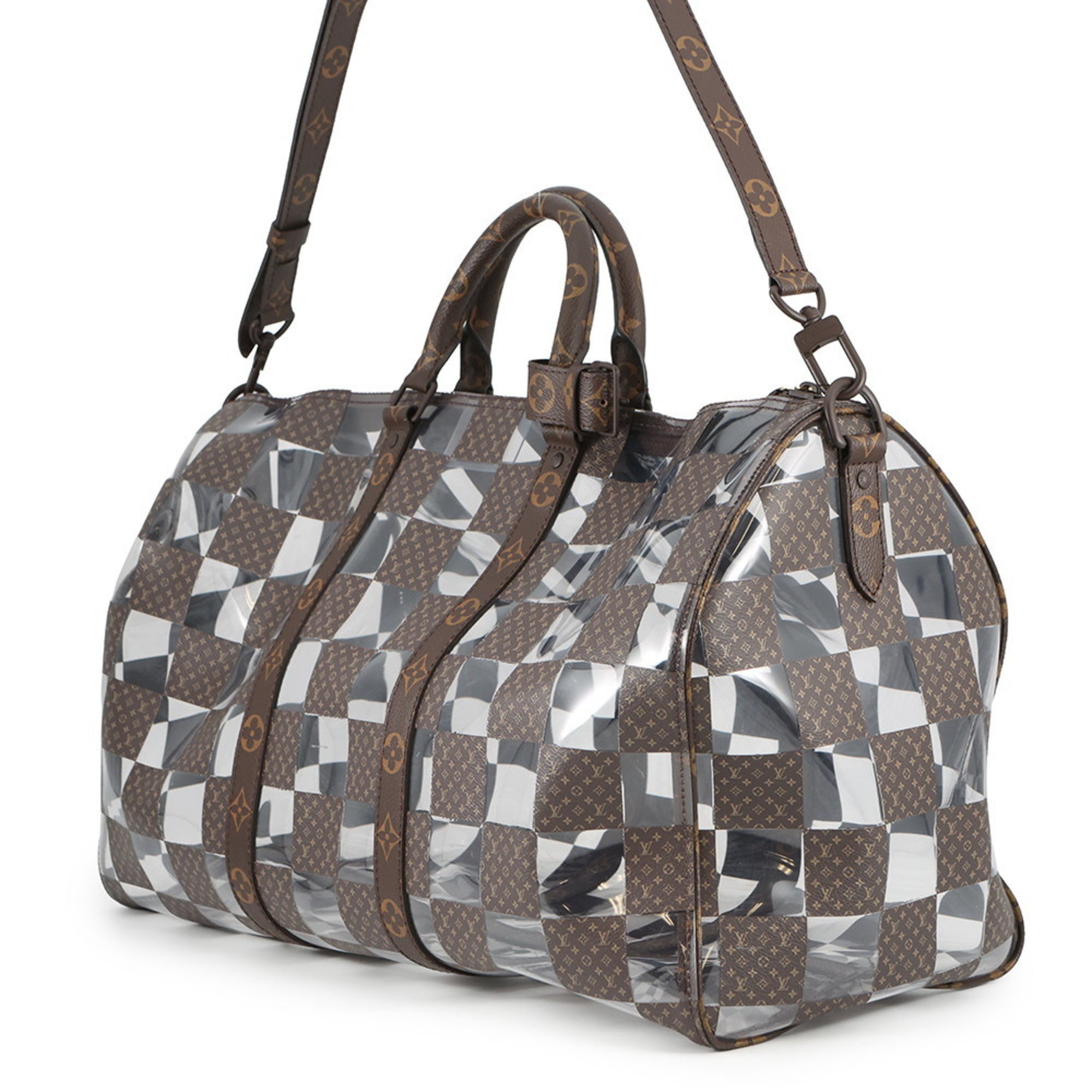 Louis Vuitton Brown Clear Pvc Boston Bag (Pre-Owned)